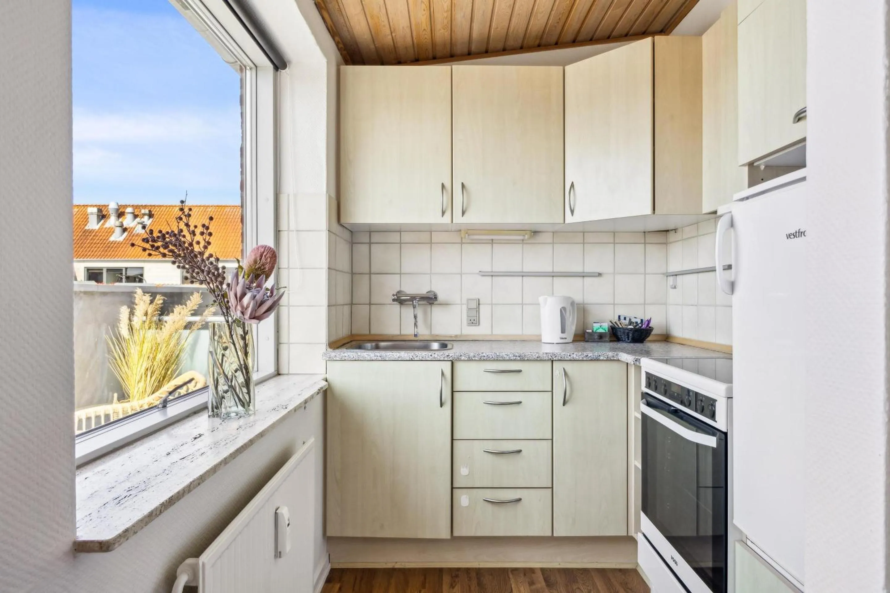 Kitchen or kitchenette in Hotel Ringkøbing