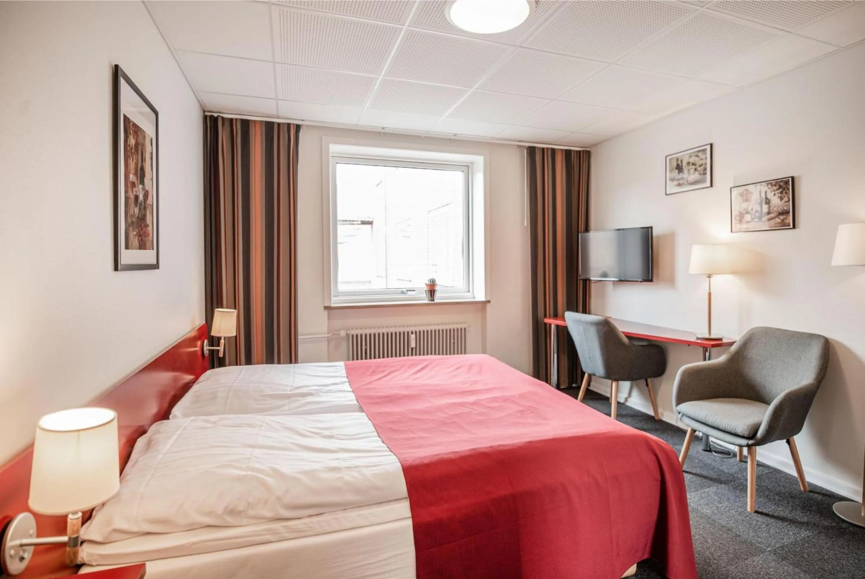 Bed in Hotel Ringkøbing