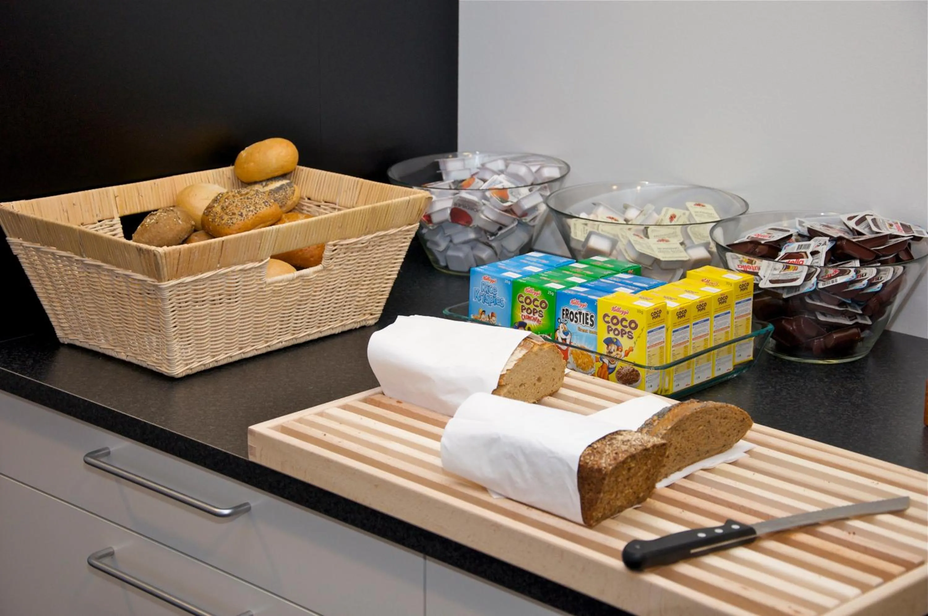 Buffet breakfast in Motel X