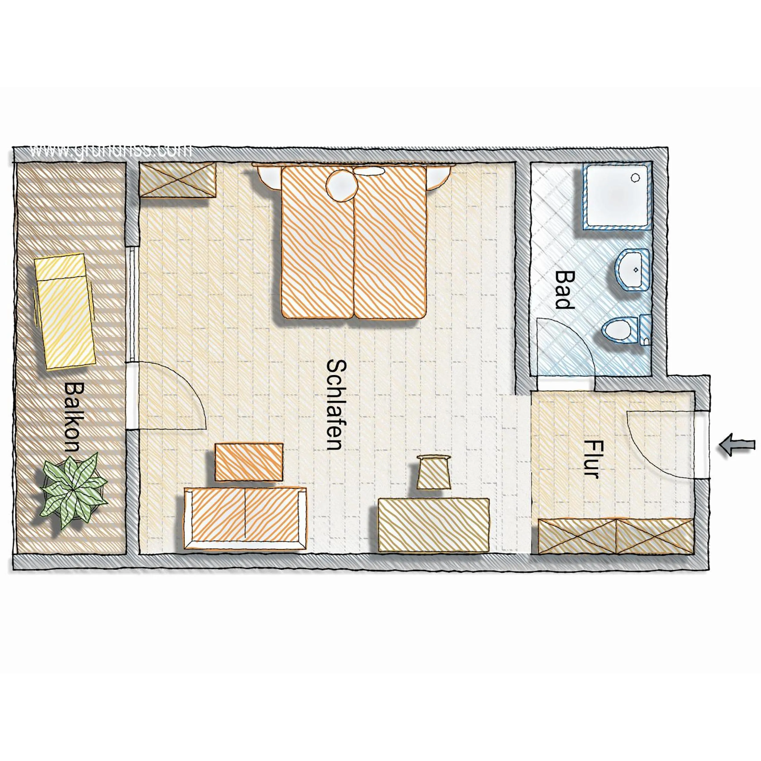Floor plan in Hotel Heselbacher Hof