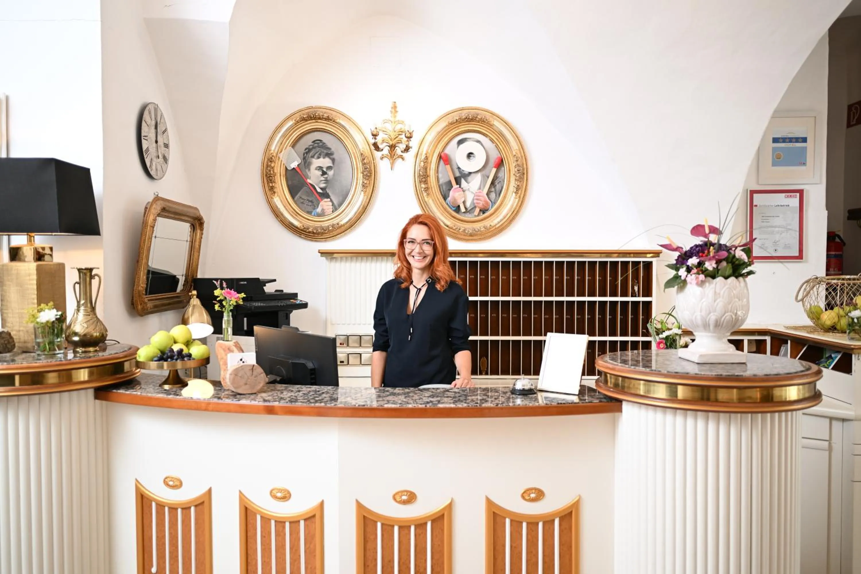 Lobby or reception in Boutique Hotel Goldenes Lamm Villach
