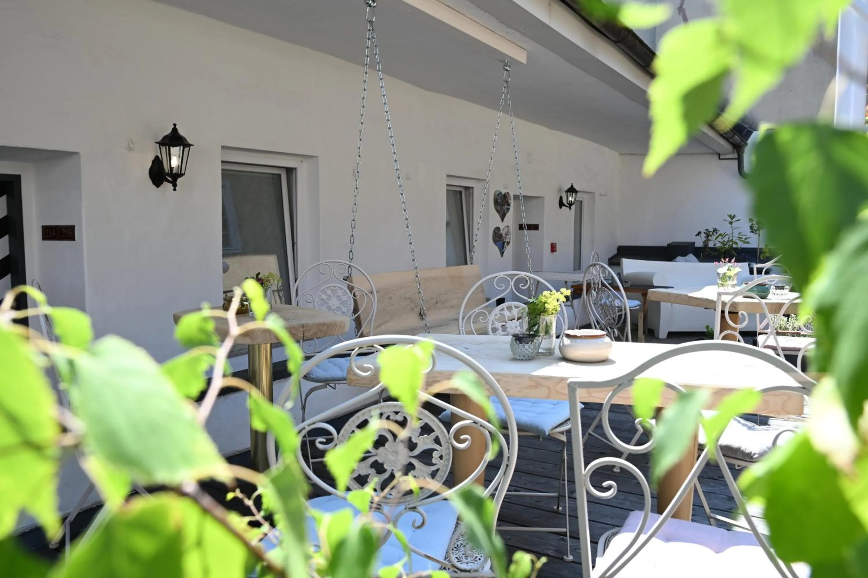 Balcony/Terrace in Boutique Hotel Goldenes Lamm Villach