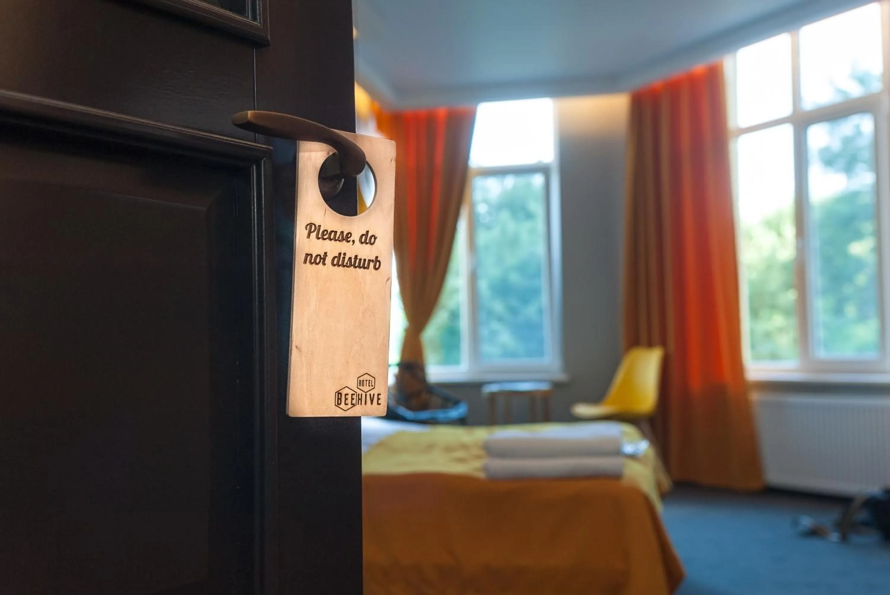 Logo/Certificate/Sign, Bed in Beehive Hotel