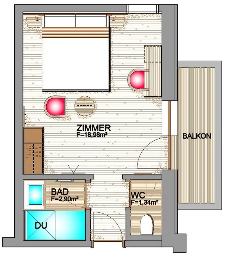 Floor plan in Hotel Alpenland