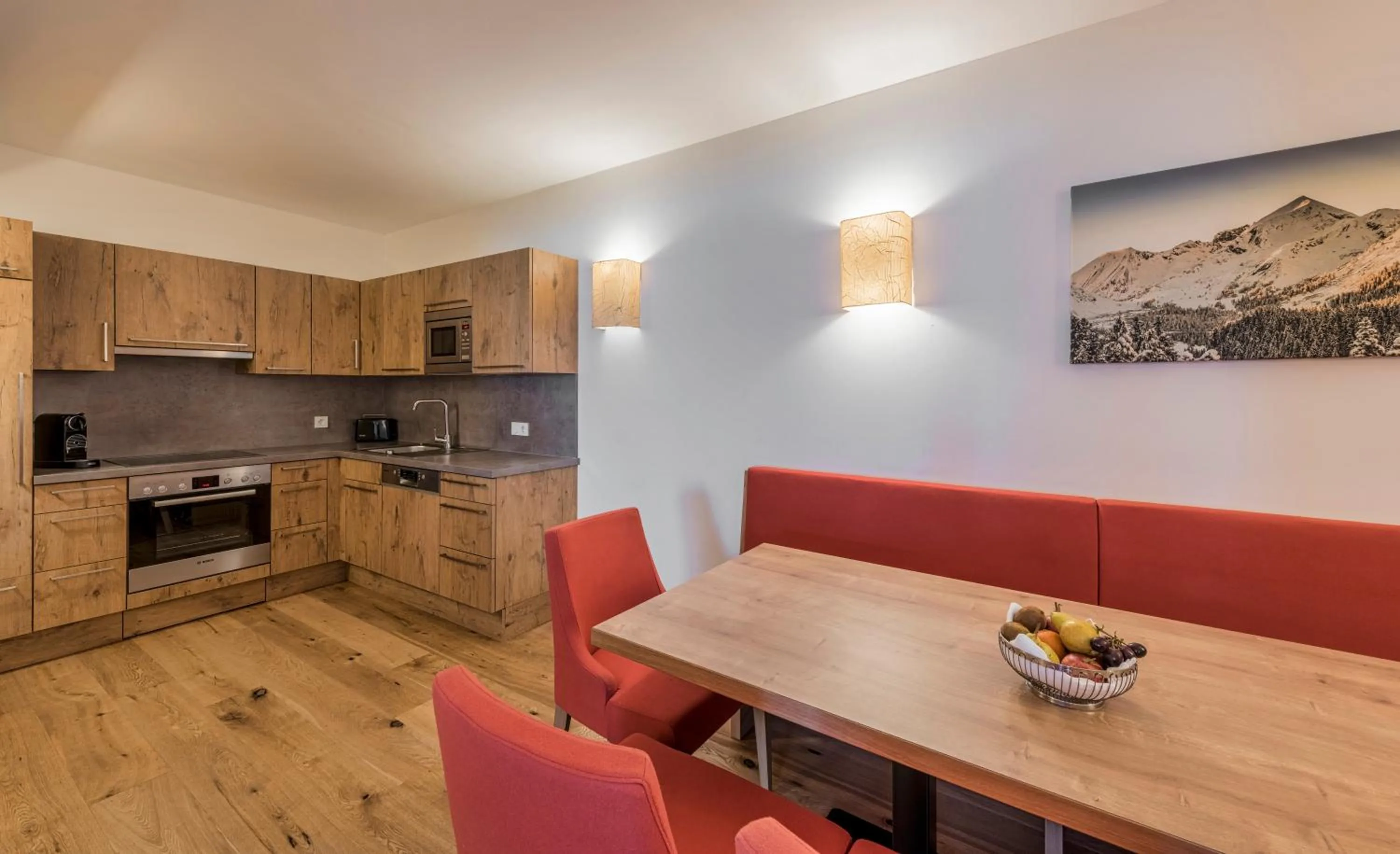 Dining area in Hotel Alpenland
