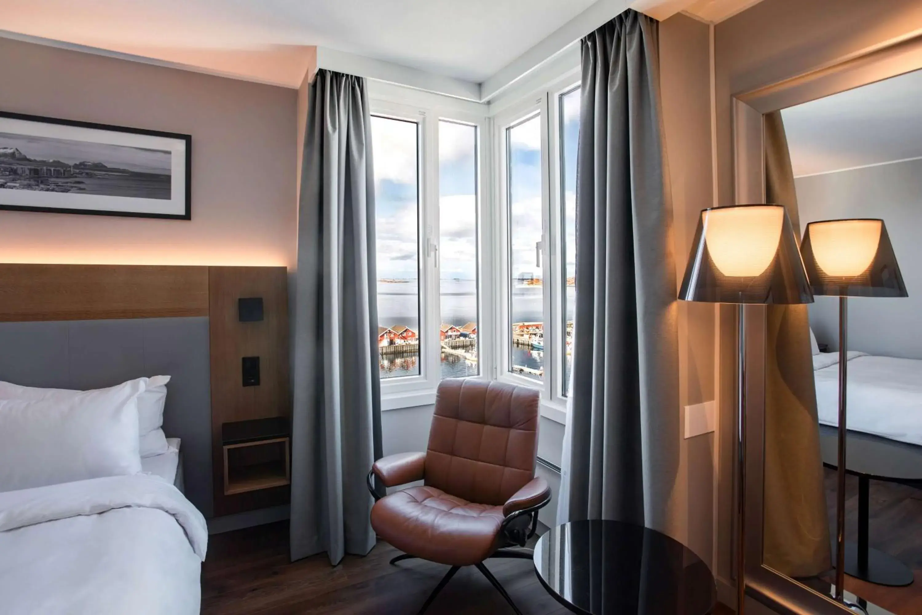 View (from property/room), Bed in Radisson Blu Hotel Bodø View (from property/room), Bed in Radisson Blu Hotel Bodø