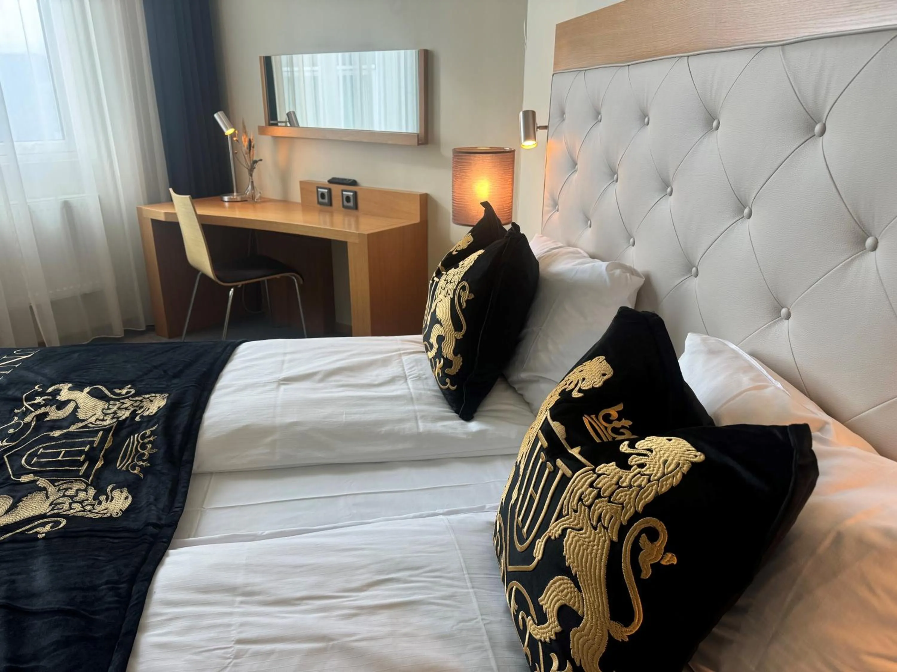 Bed in Utsikten Hotell Kvinesdal - Unike Hoteller