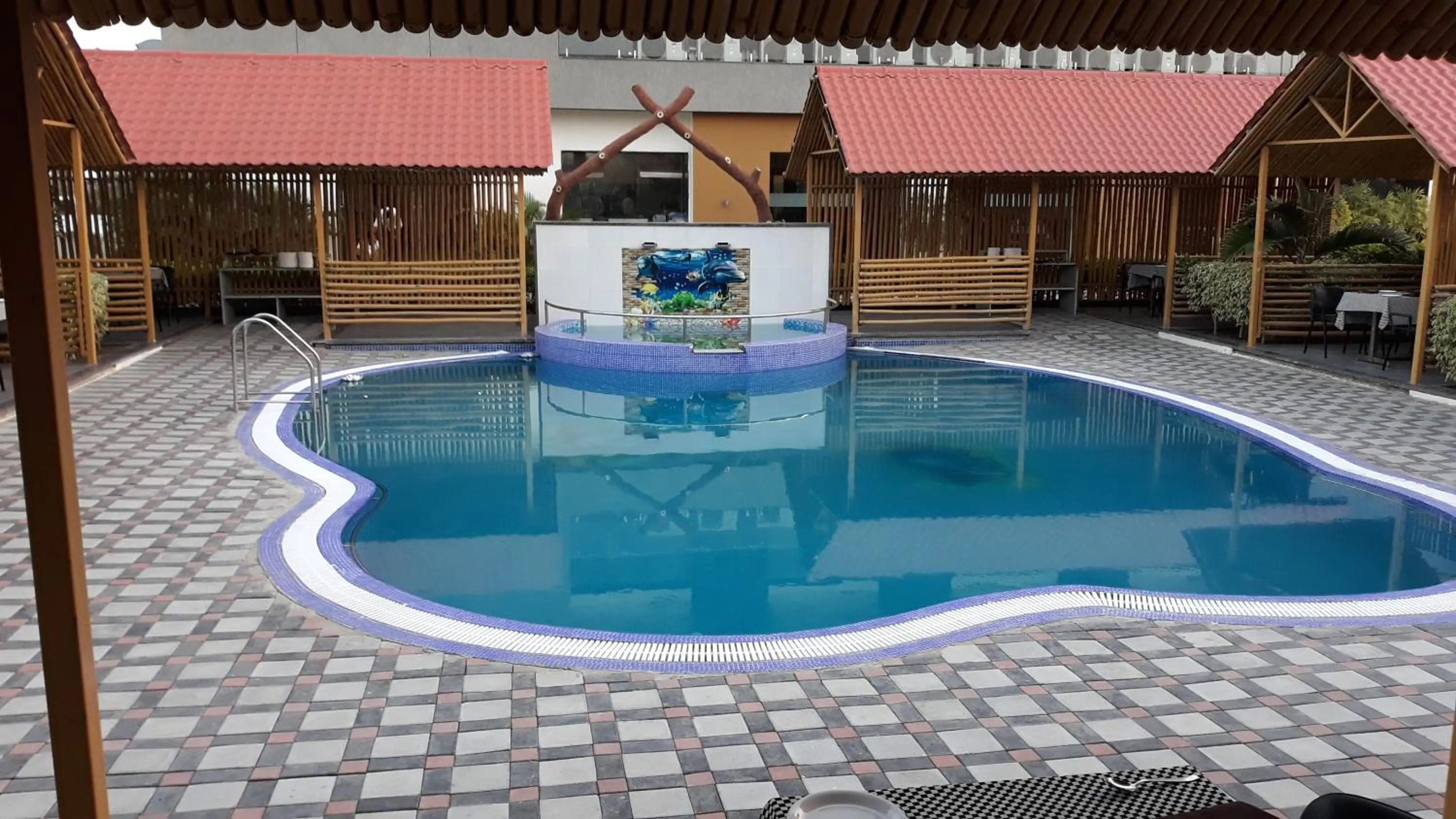 Pool view in The Divine Resort Somnath