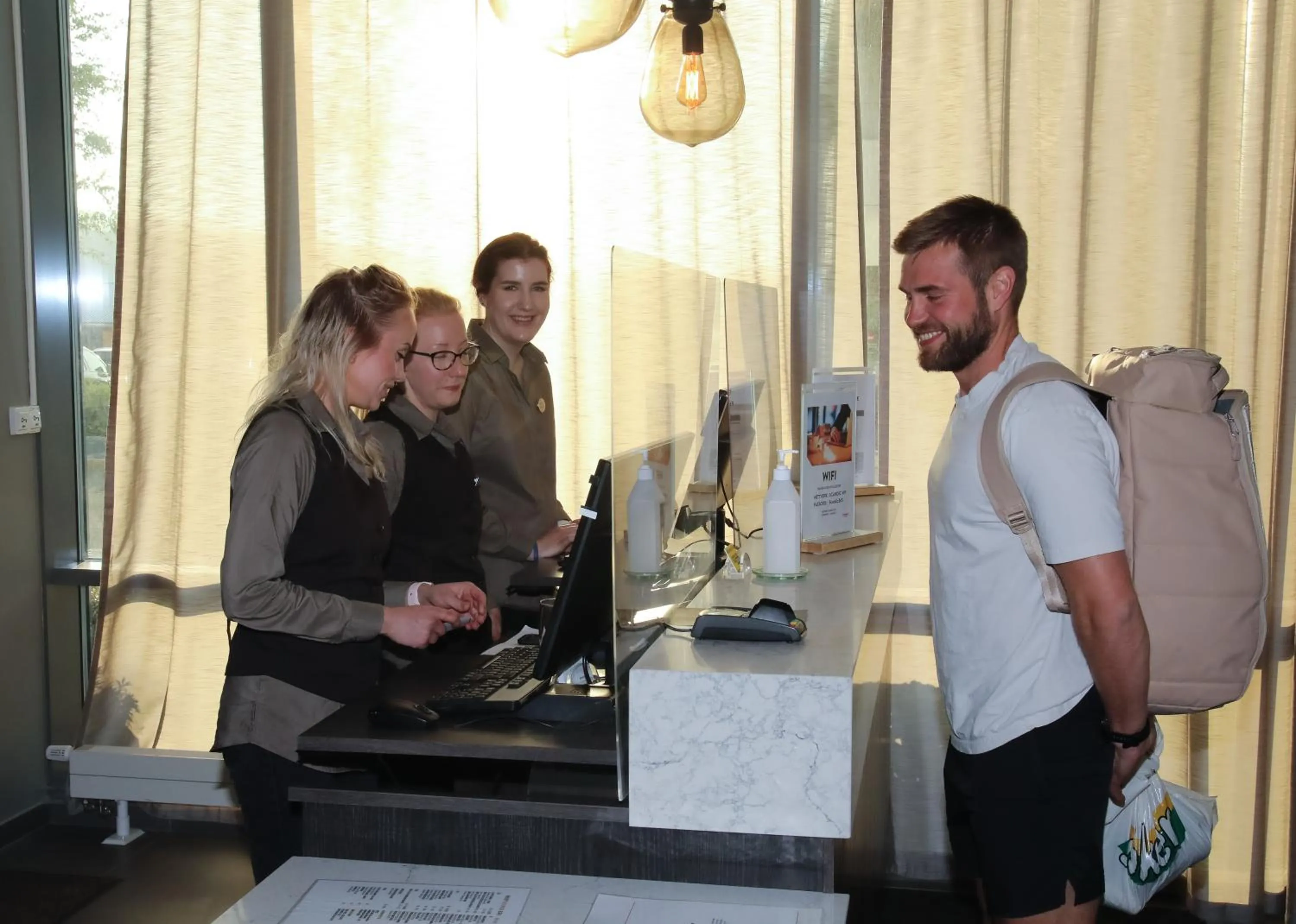 Lobby or reception in Scandic Syv Søstre