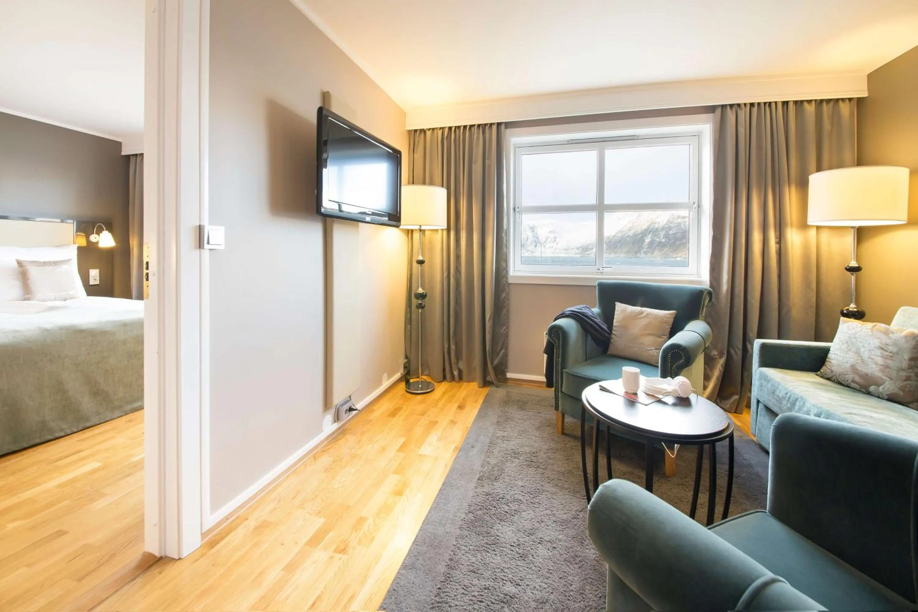 Bedroom, Bed in Scandic Bryggen