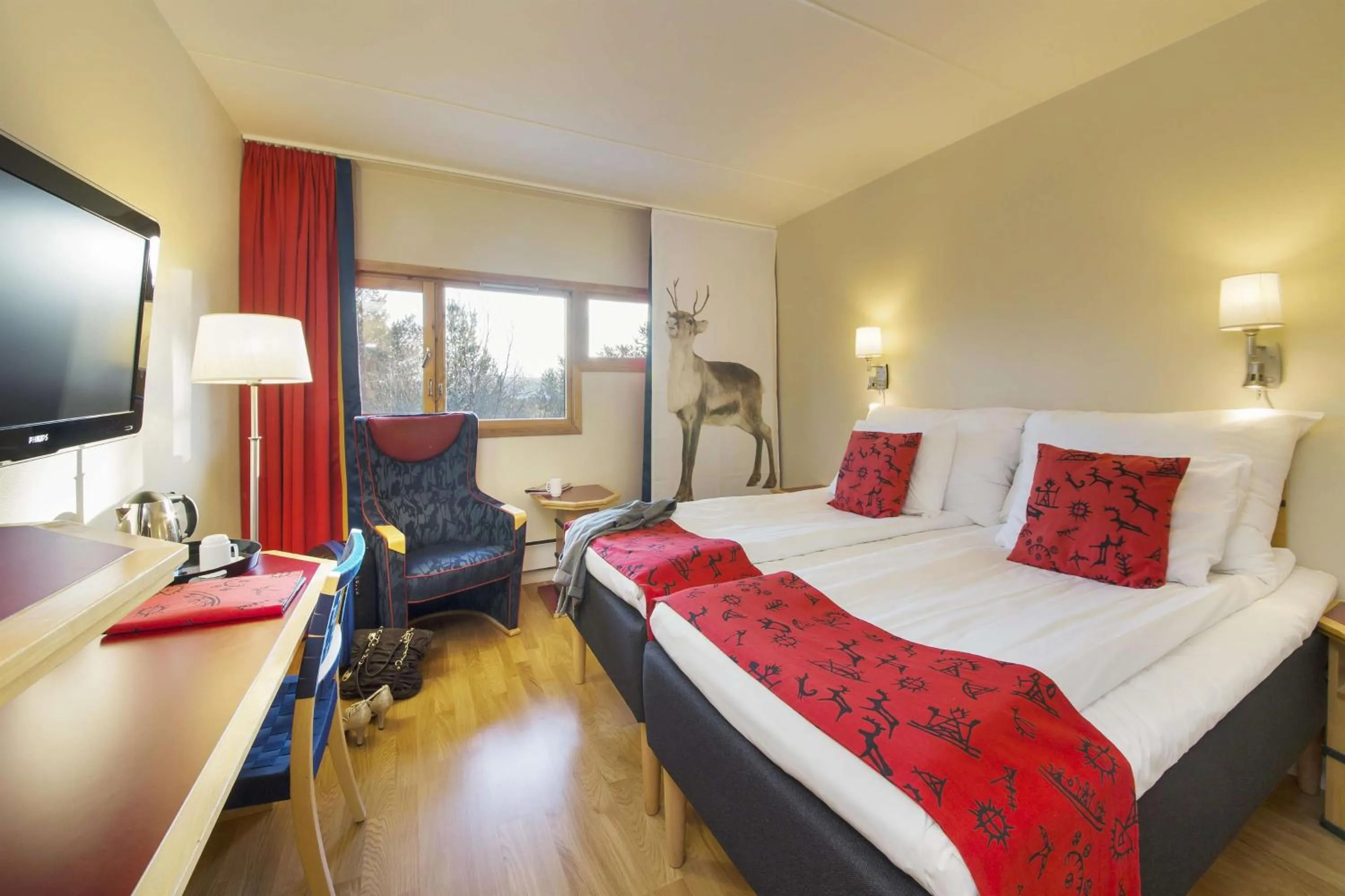 Photo of the whole room, Bed in Scandic Karasjok