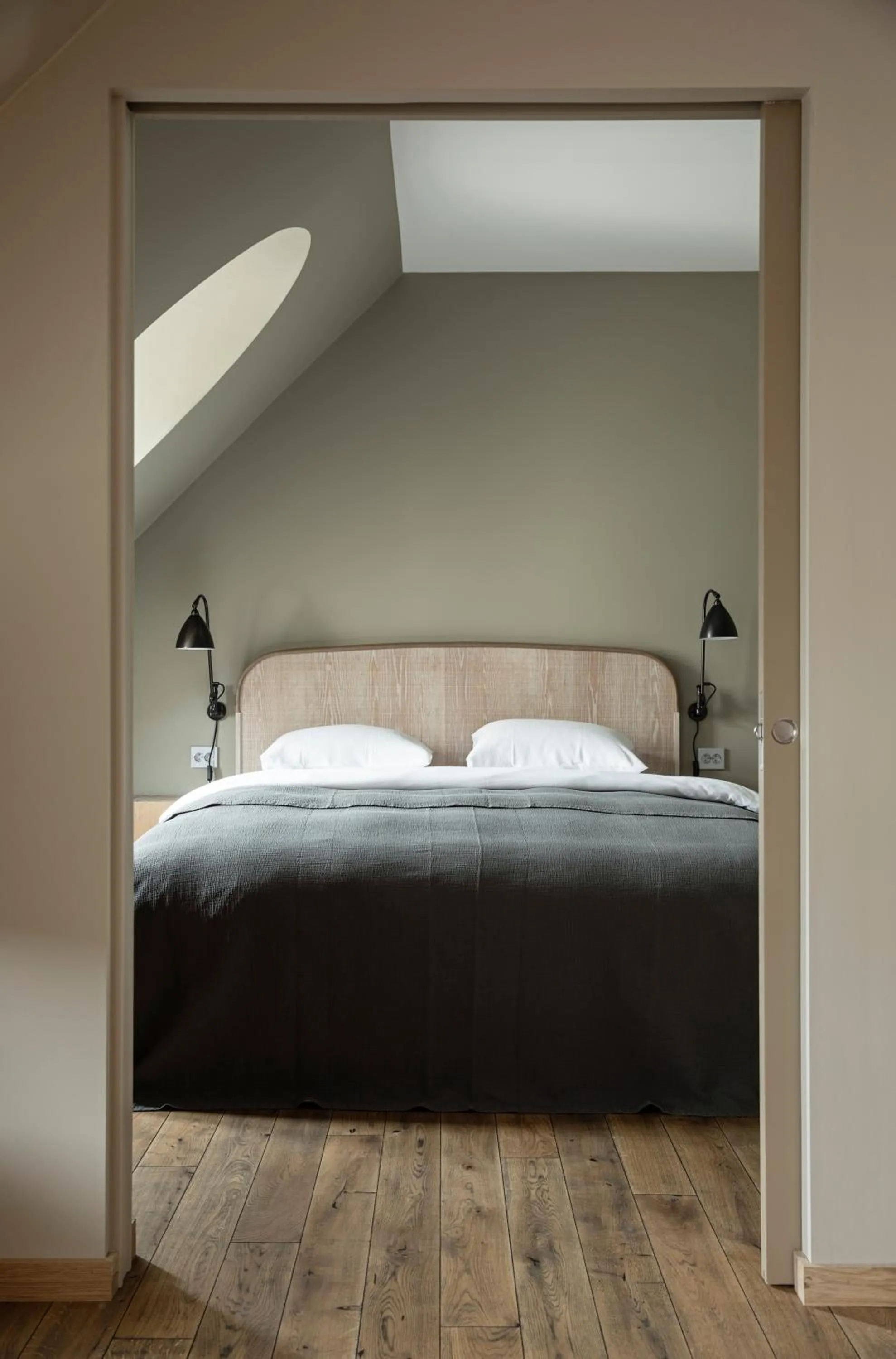 Bed in Hotel Brosundet