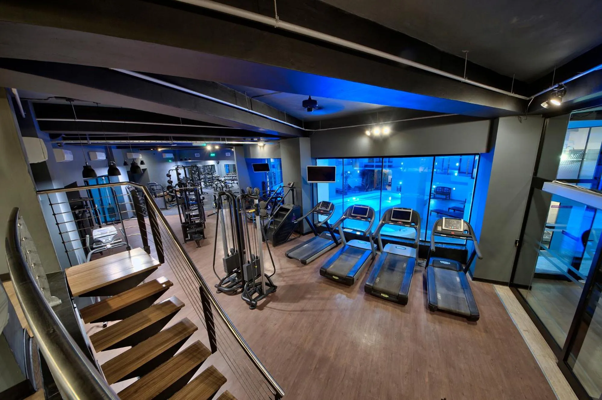 Fitness centre/facilities in The Preluna Hotel