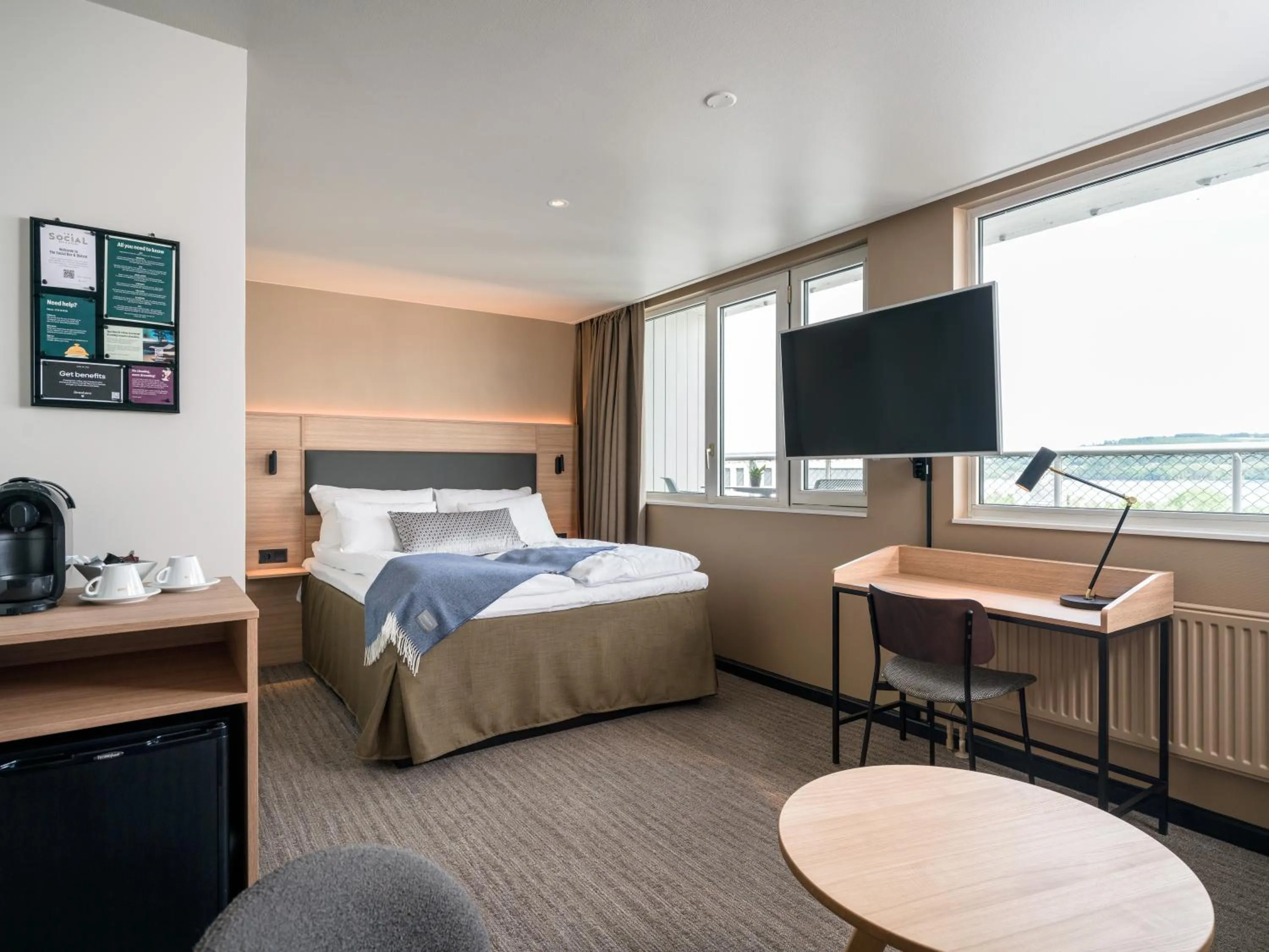 Bed in Quality Hotel Strand Gjøvik