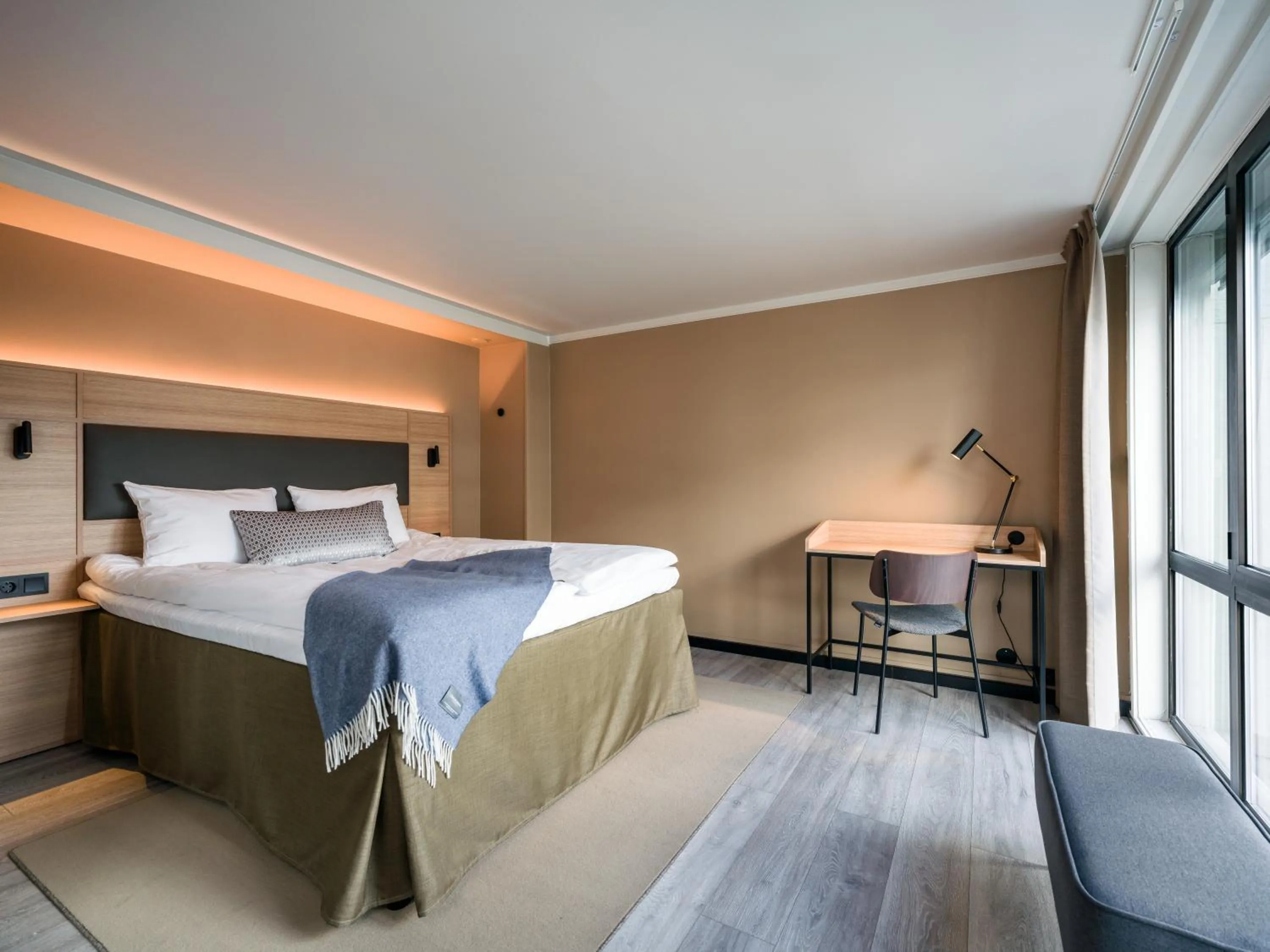 Bed in Quality Hotel Strand Gjøvik