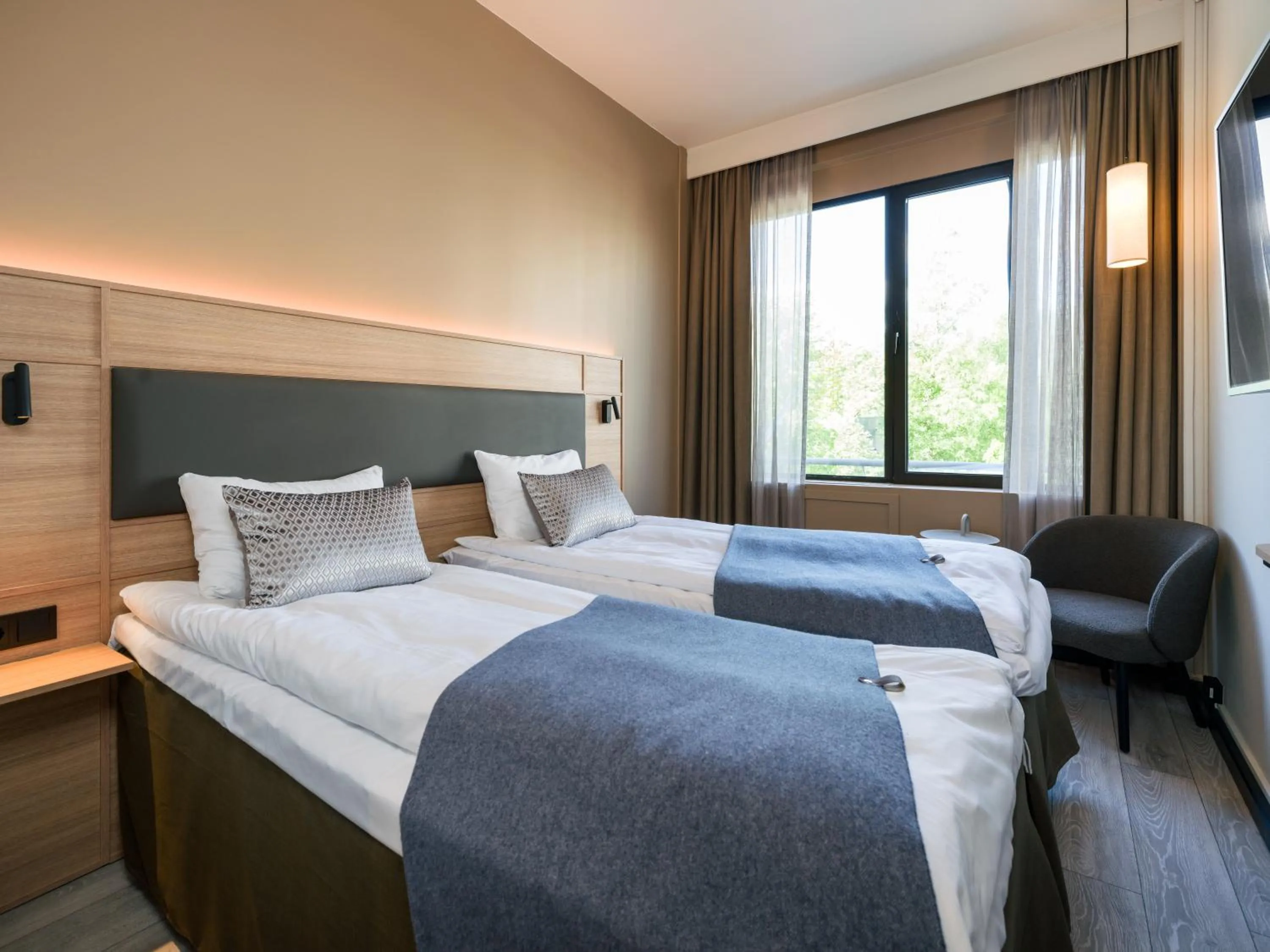 Bed in Quality Hotel Strand Gjøvik