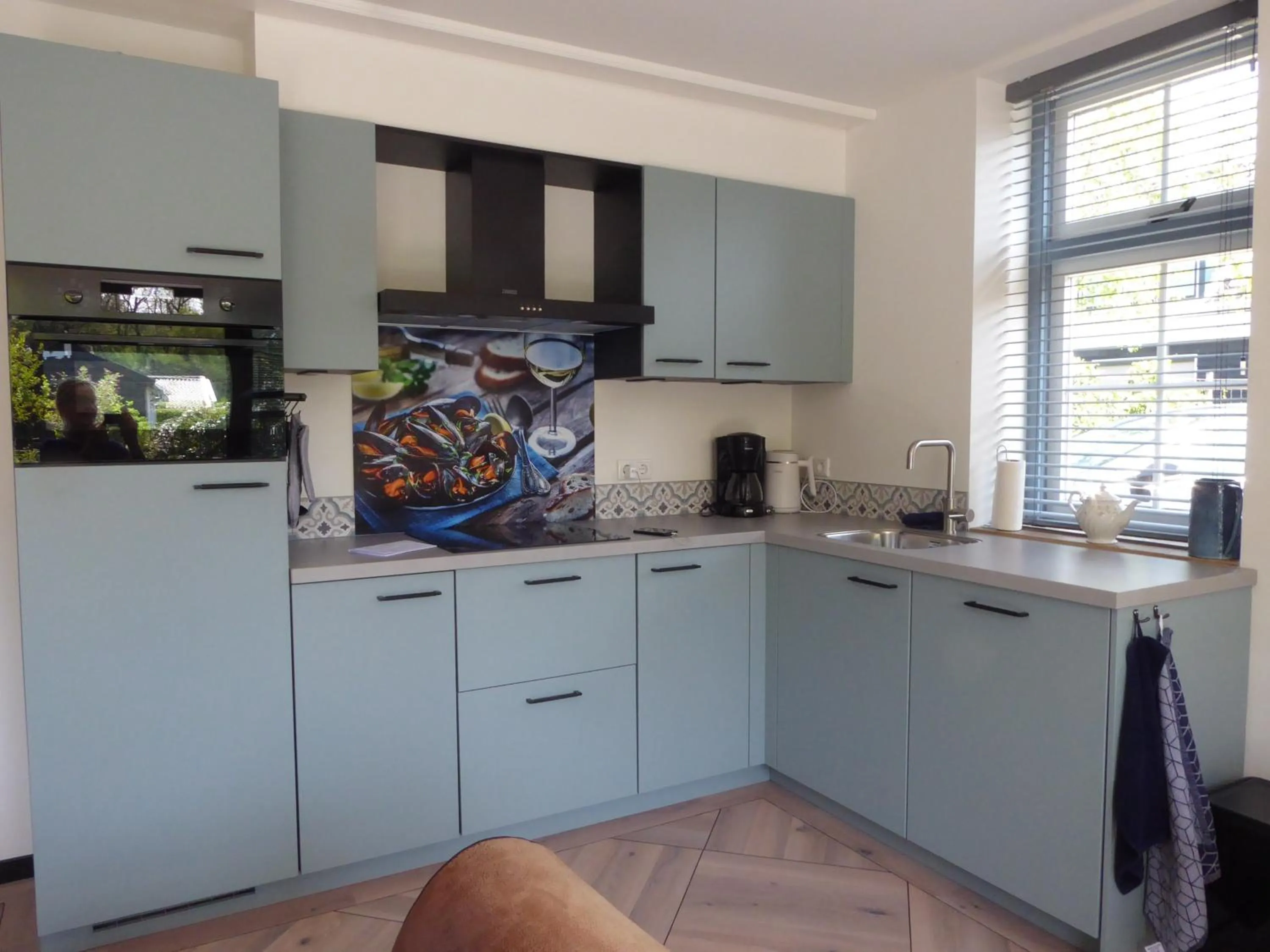 Kitchen or kitchenette in Gastenverblijf Neeltje