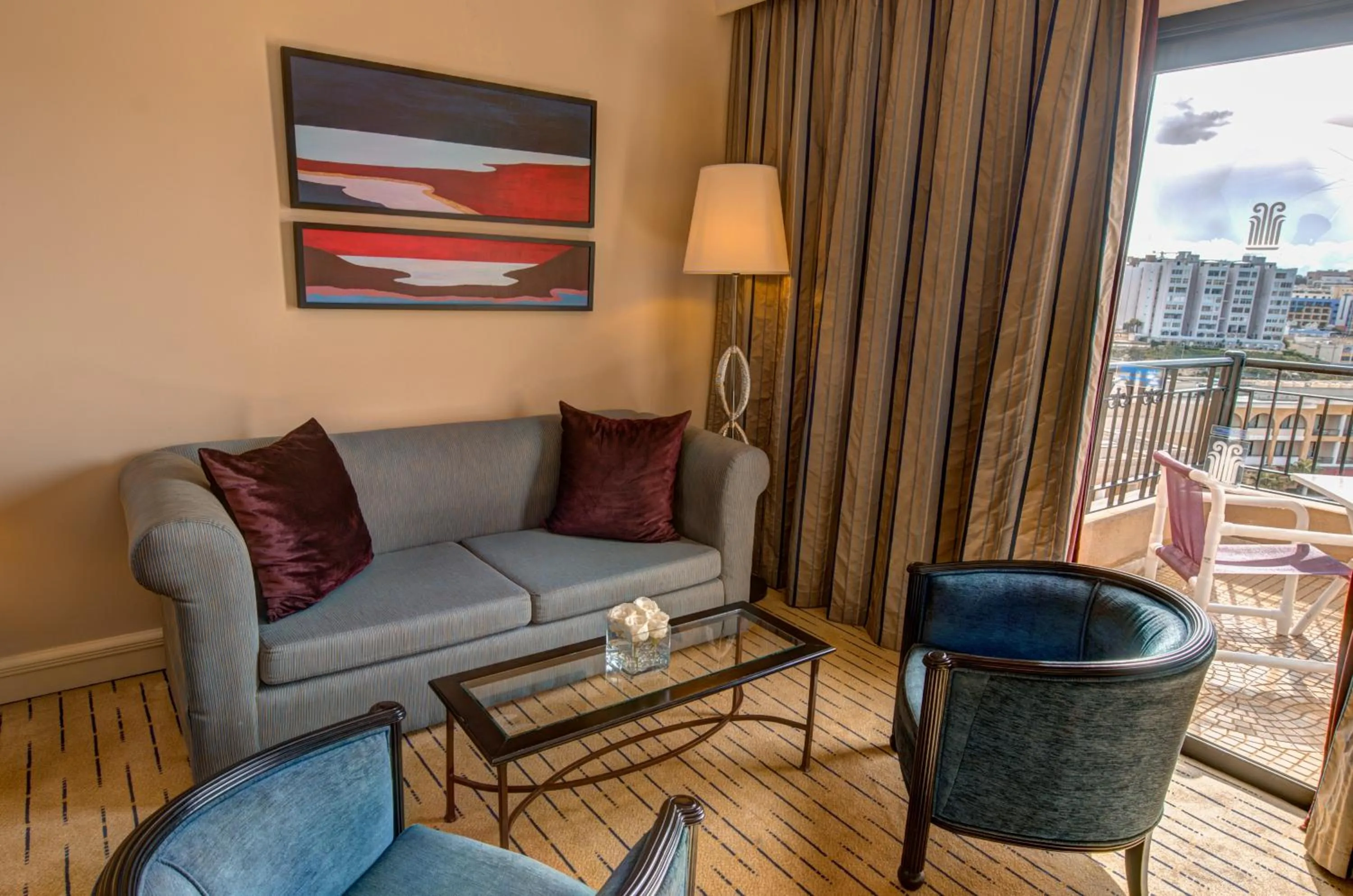 Living room in Corinthia St George's Bay