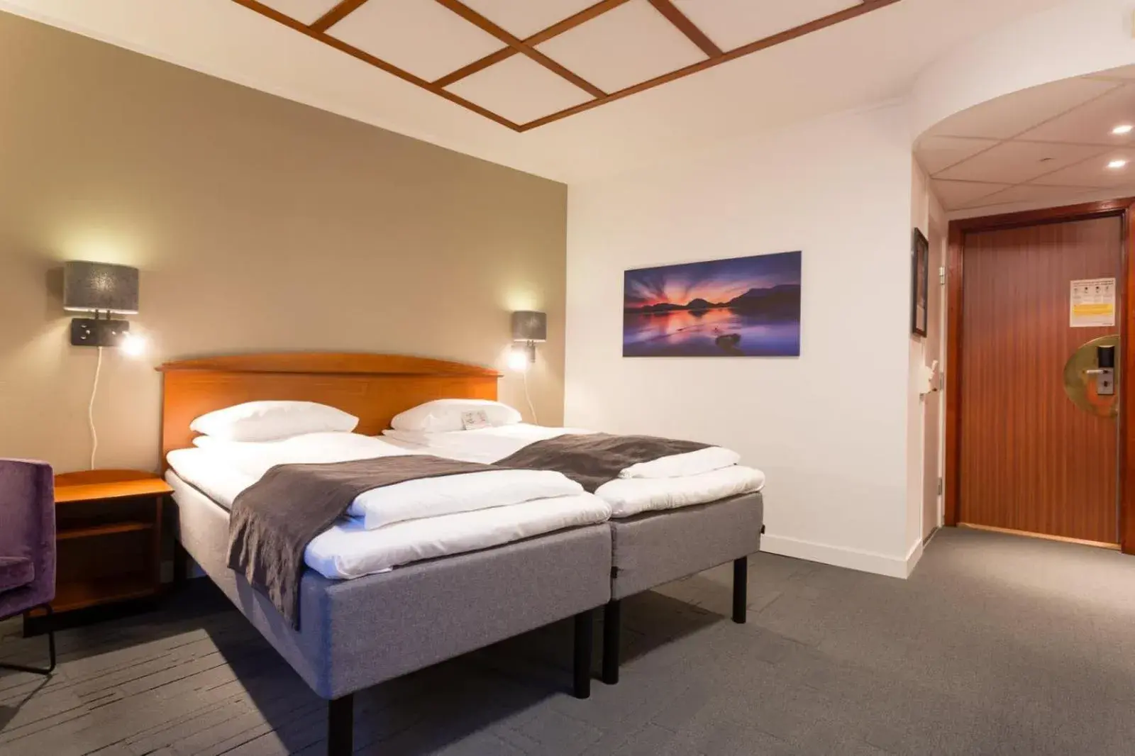 View (from property/room), Bed in Scandic Harstad View (from property/room), Bed in Scandic Harstad