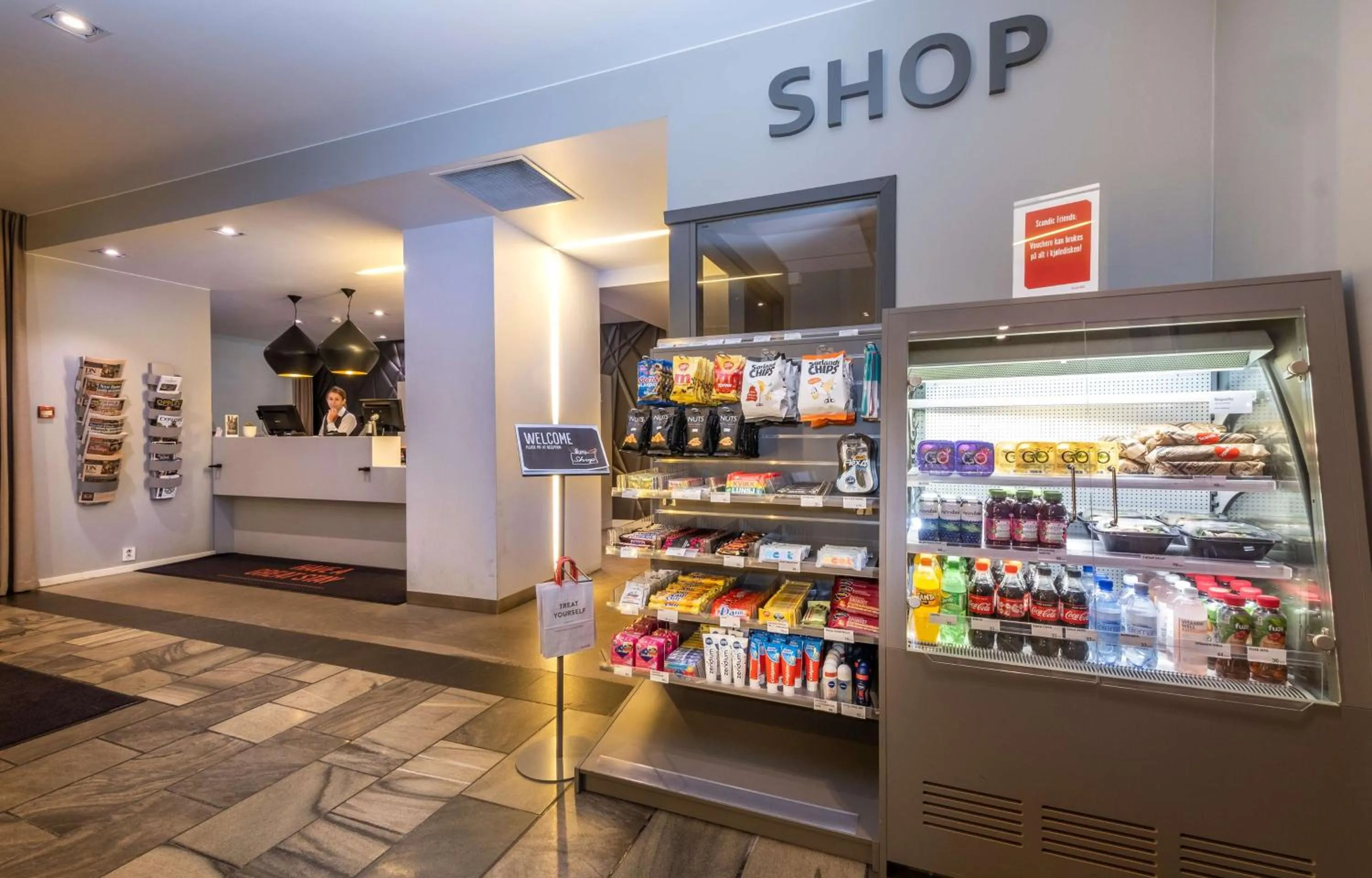 Lobby or reception in Scandic Harstad