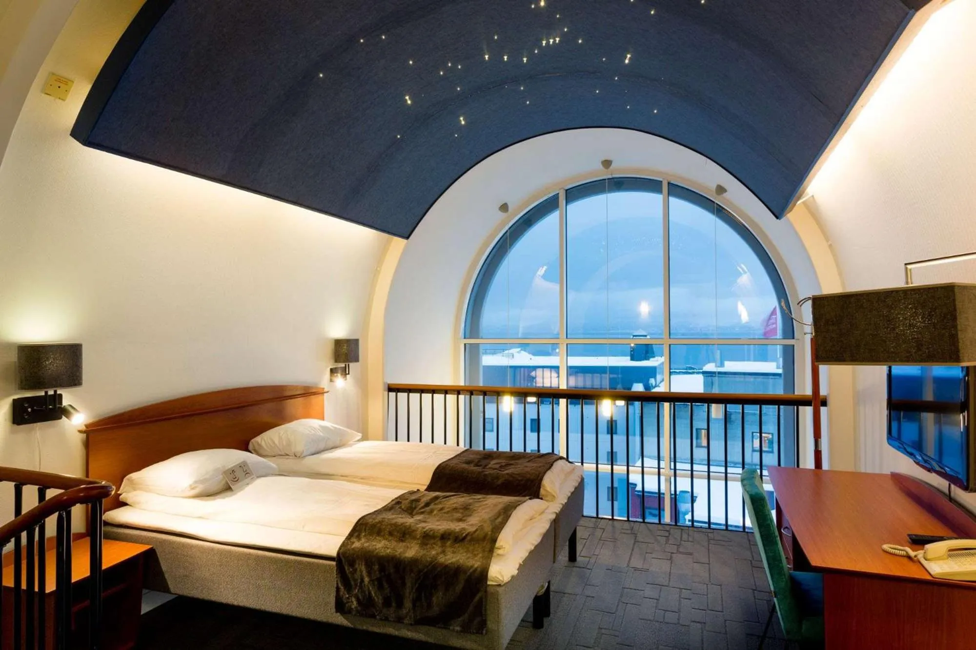 Bedroom, Bed in Scandic Harstad