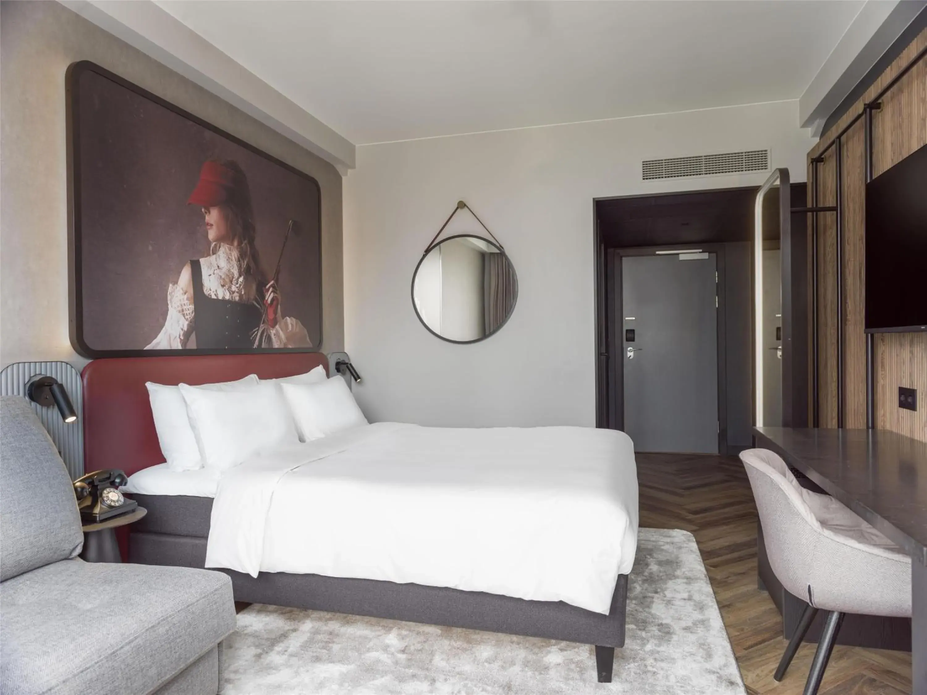 Bedroom, Bed in Radisson RED Oslo City Centre, A Verified Net Zero Hotel Bedroom, Bed in Radisson RED Oslo City Centre, A Verified Net Zero Hotel