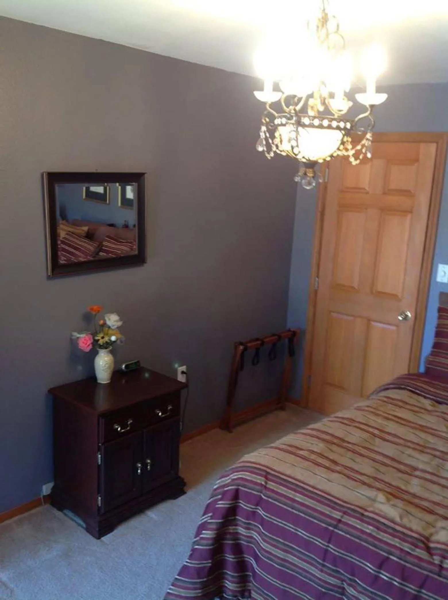 Decorative detail, Bed in A Hyde Away Inn B&B