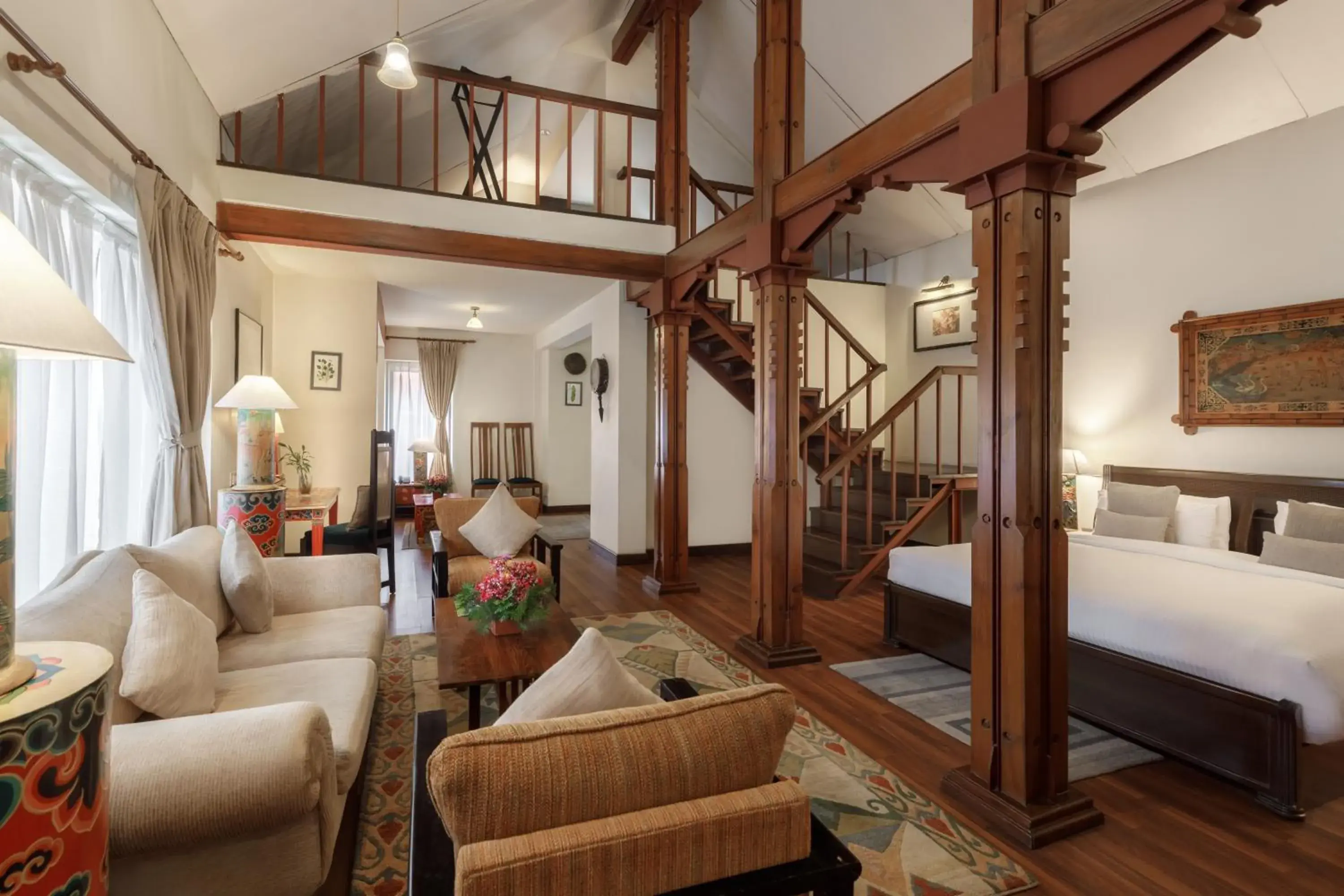 Living room, Bed in Gokarna Forest Resort Kathmandu Living room, Bed in Gokarna Forest Resort Kathmandu