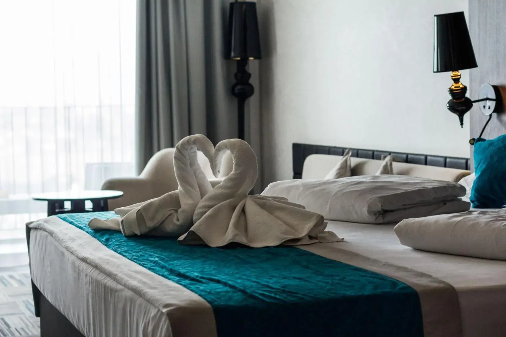 Bed in Hotel Hills Sarajevo Congress & Thermal Spa Resort Bed in Hotel Hills Sarajevo Congress & Thermal Spa Resort