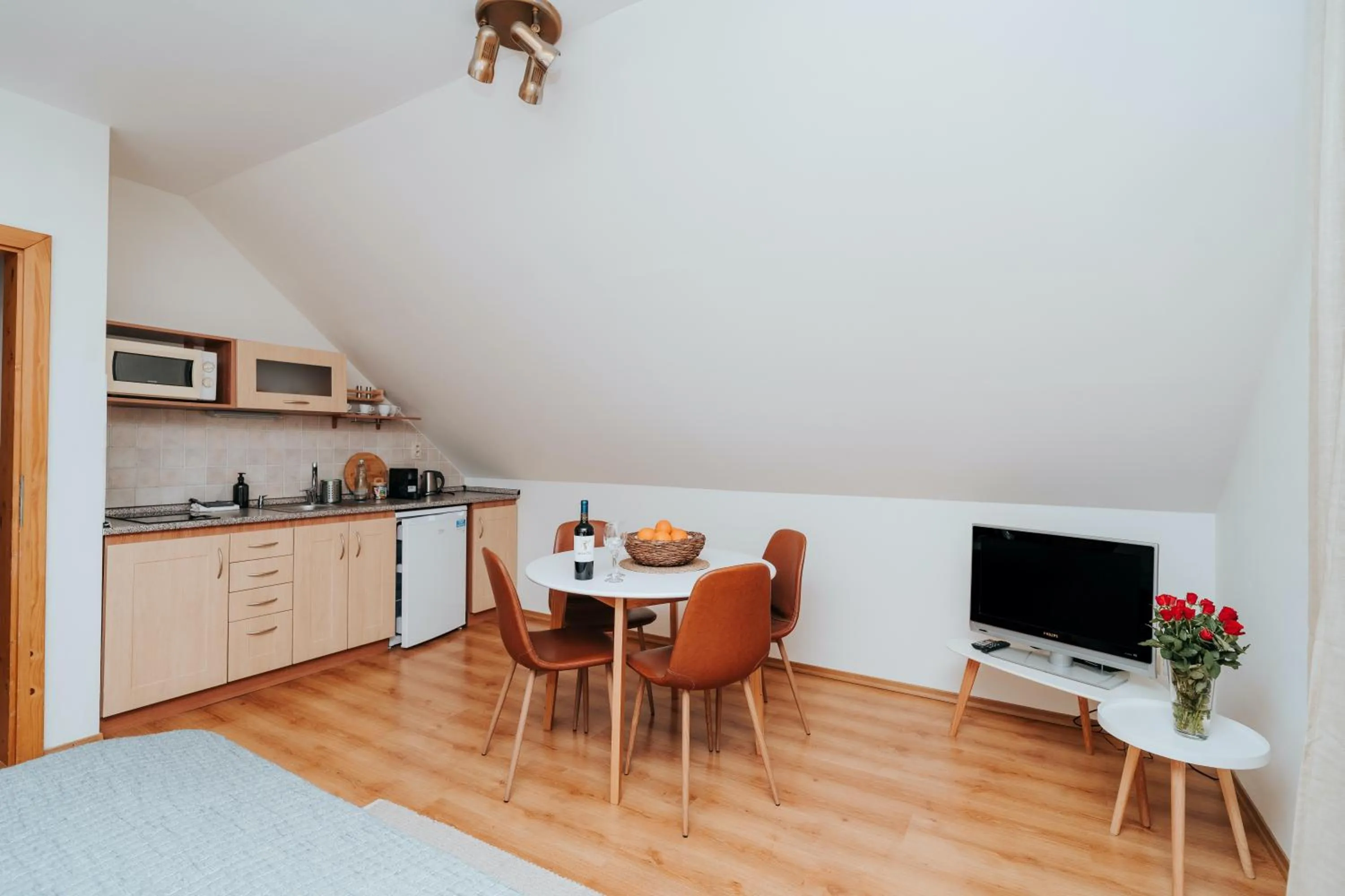 Kitchen or kitchenette in Penzion Drak