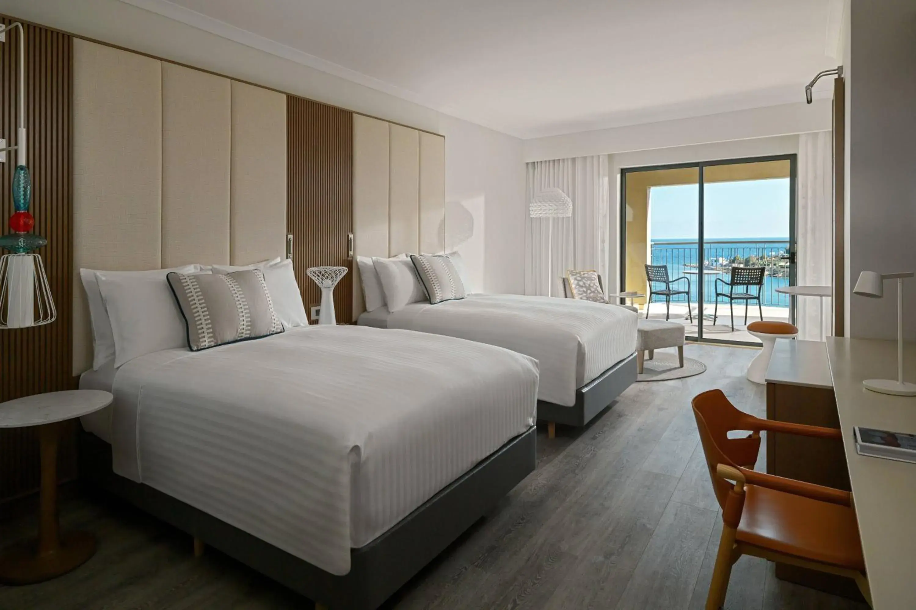 Deluxe Sea View Room, 2 Queen Beds with Balcony in Malta Marriott Resort & Spa Deluxe Sea View Room, 2 Queen Beds with Balcony in Malta Marriott Resort & Spa