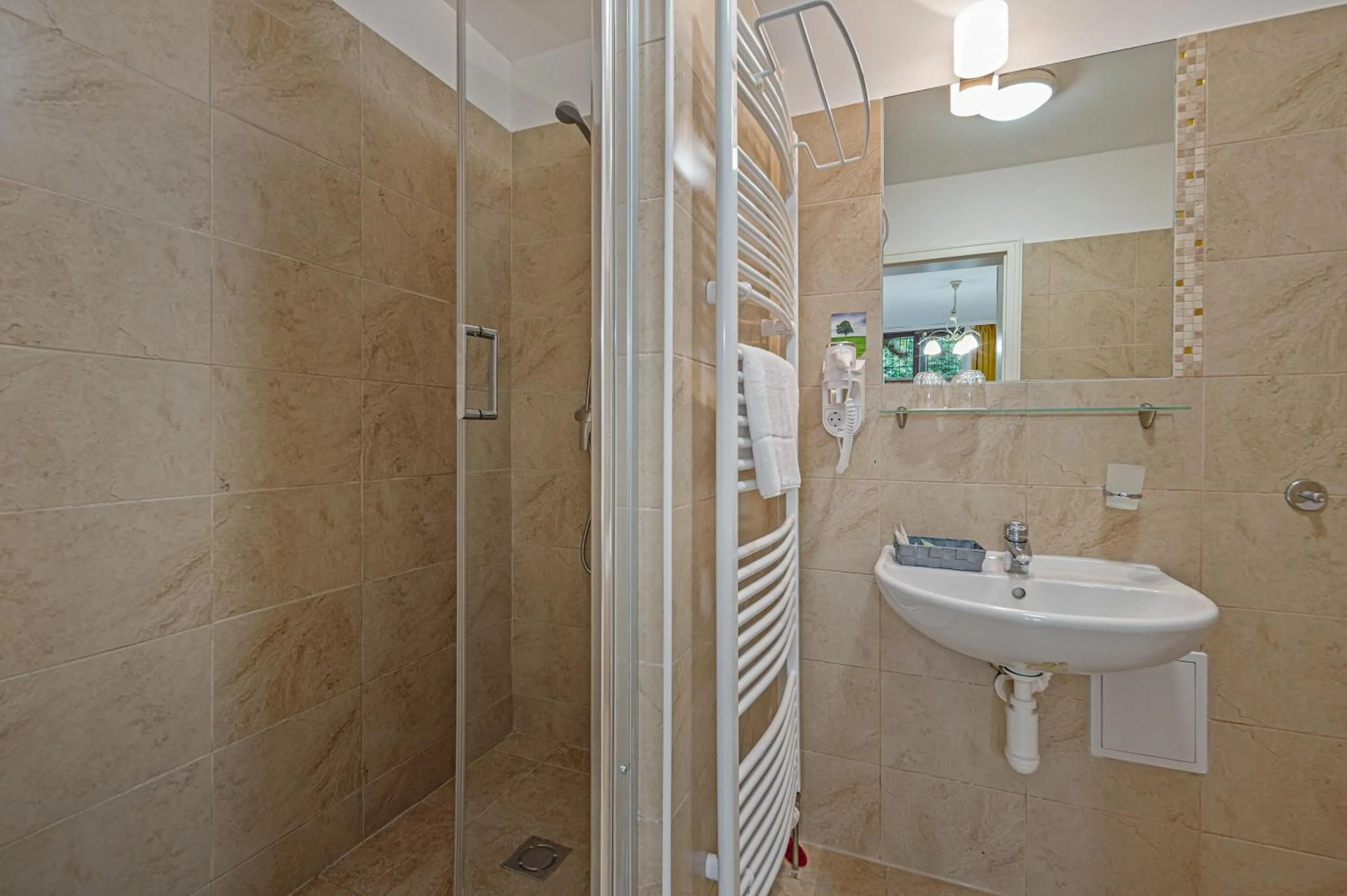 Shower in Garni Hotel VIRGO