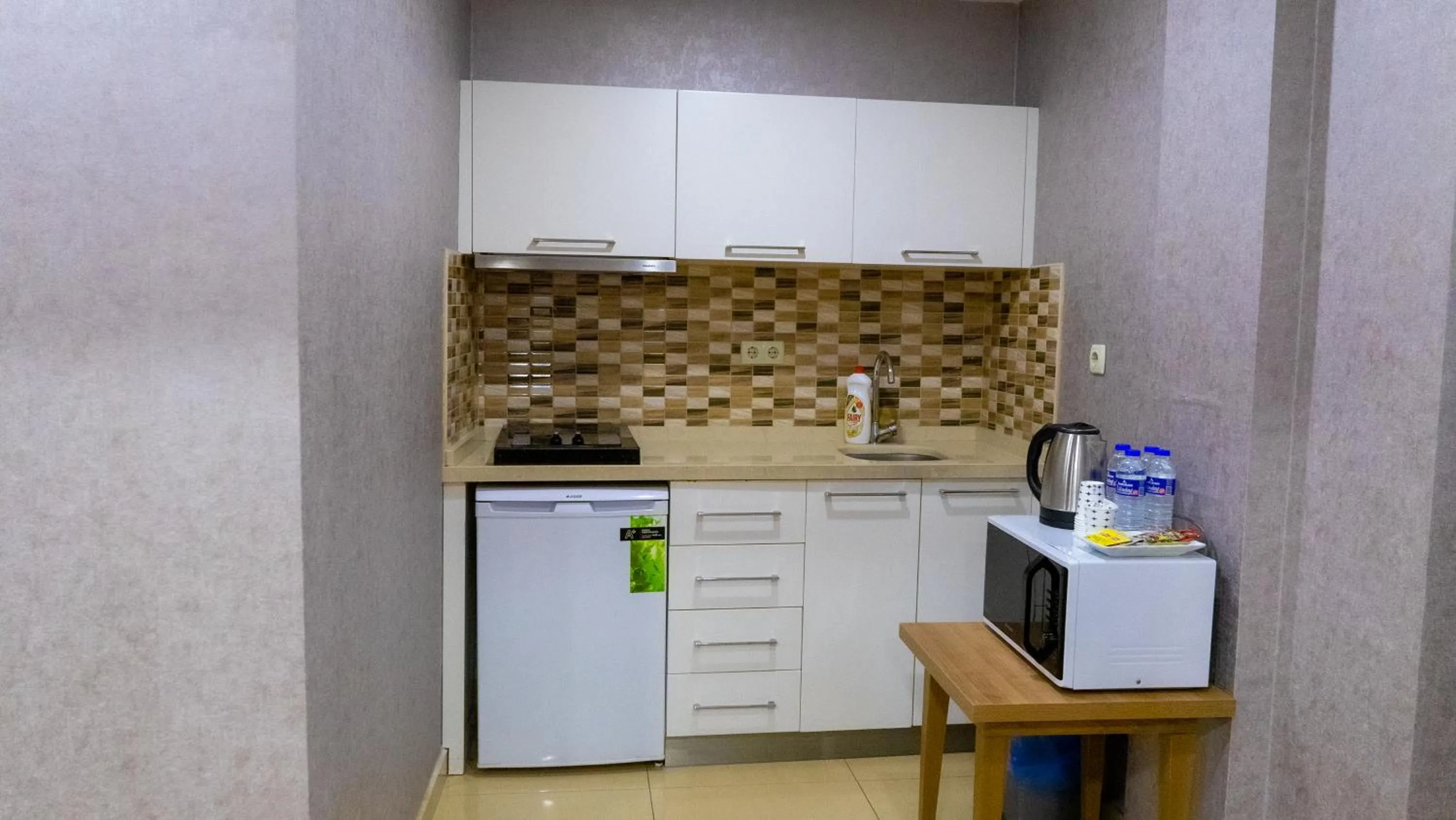 Kitchen or kitchenette in Bursa Suites Apart Otel