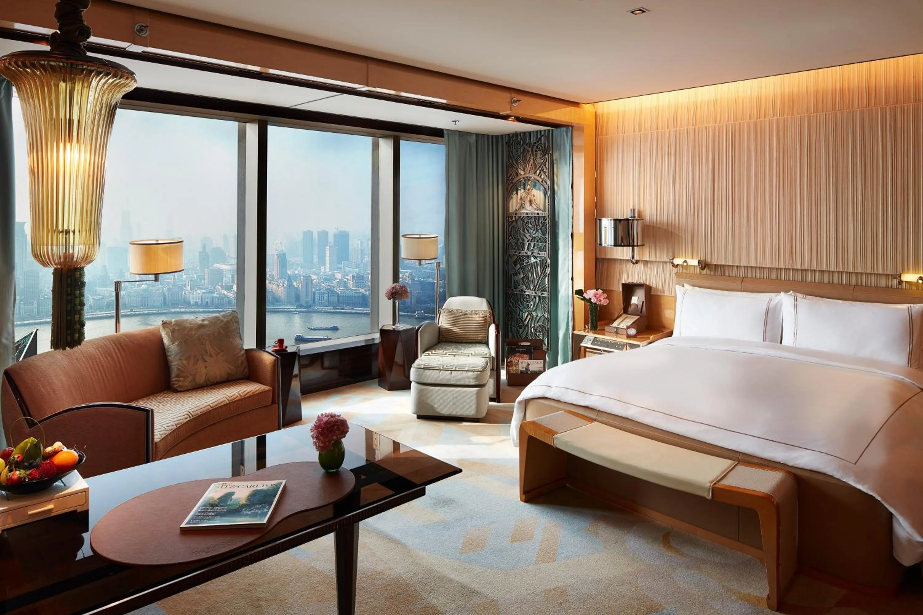 Bedroom, Bed in The Ritz-Carlton Shanghai, Pudong