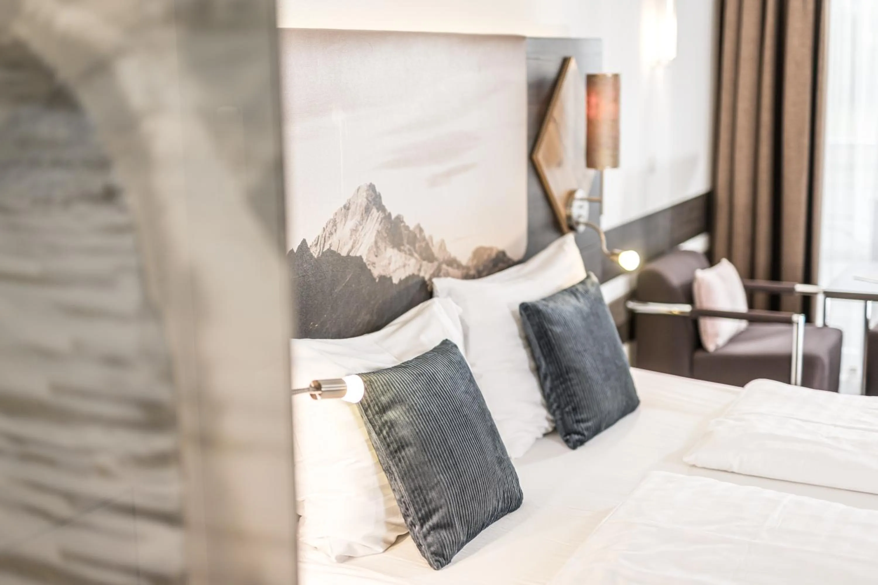 Bed in zum Senner Suites Zillertal