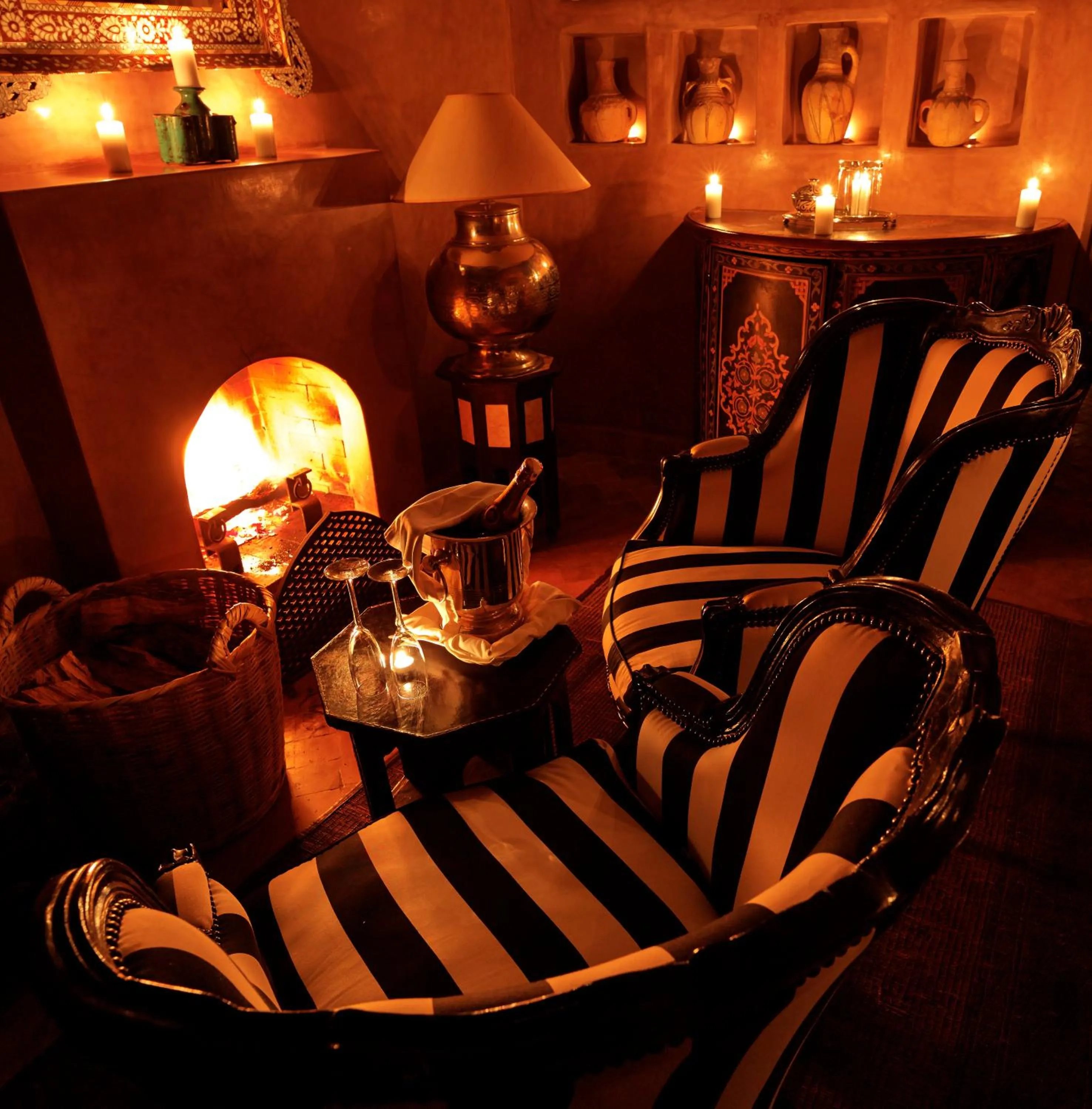 Living room in Riad Noir d'Ivoire