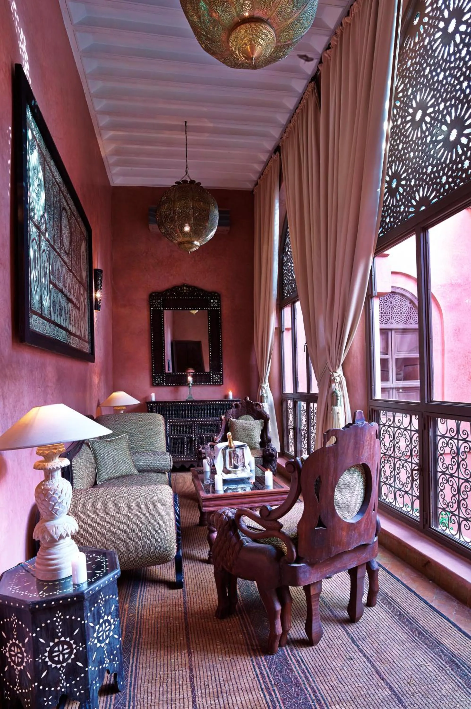 Living room in Riad Noir d'Ivoire
