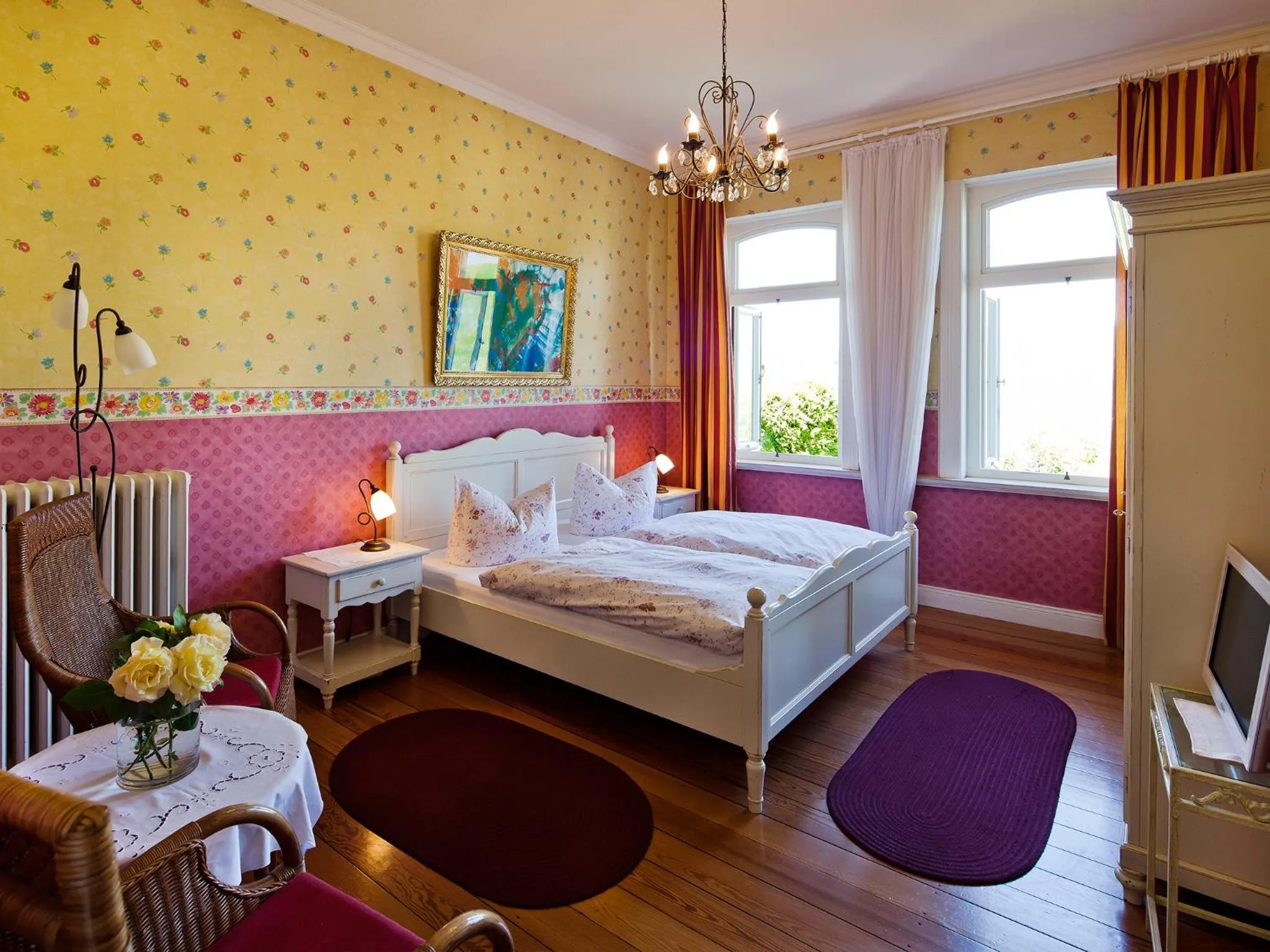 Bed in Hotel Villa Caldera