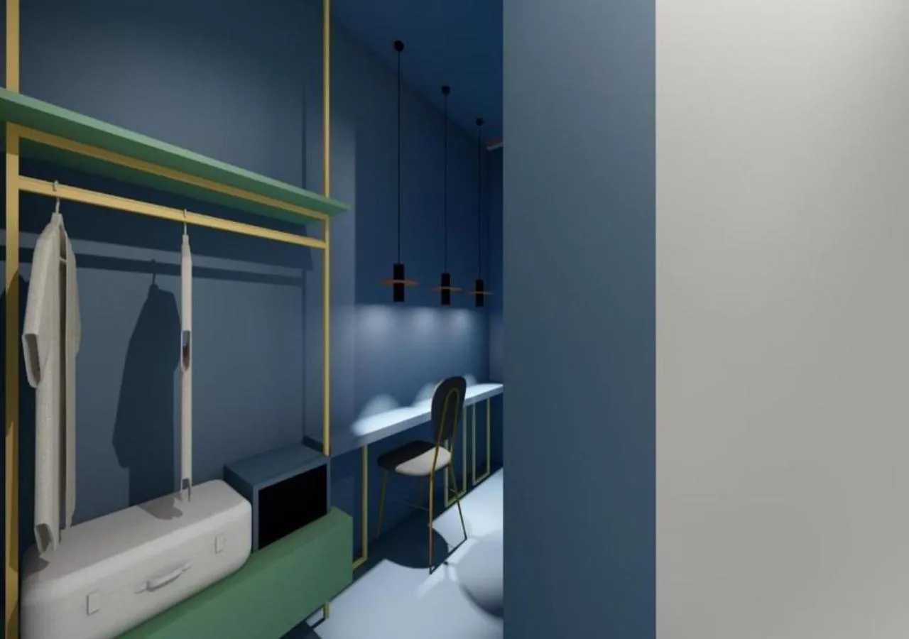 wardrobe, Bed in Hotel Graziella