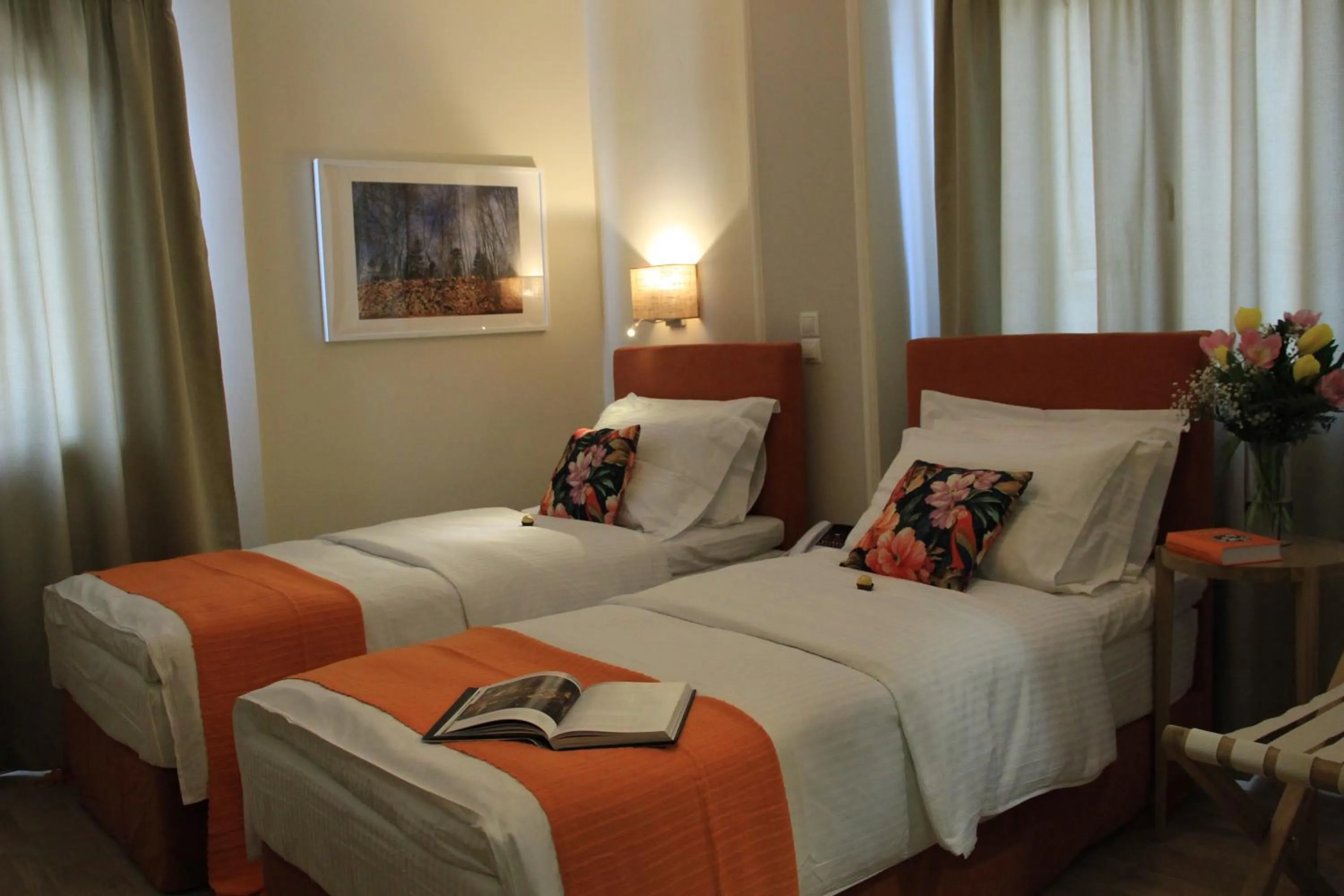 Bed in Olympus Terra Boutique Hotel
