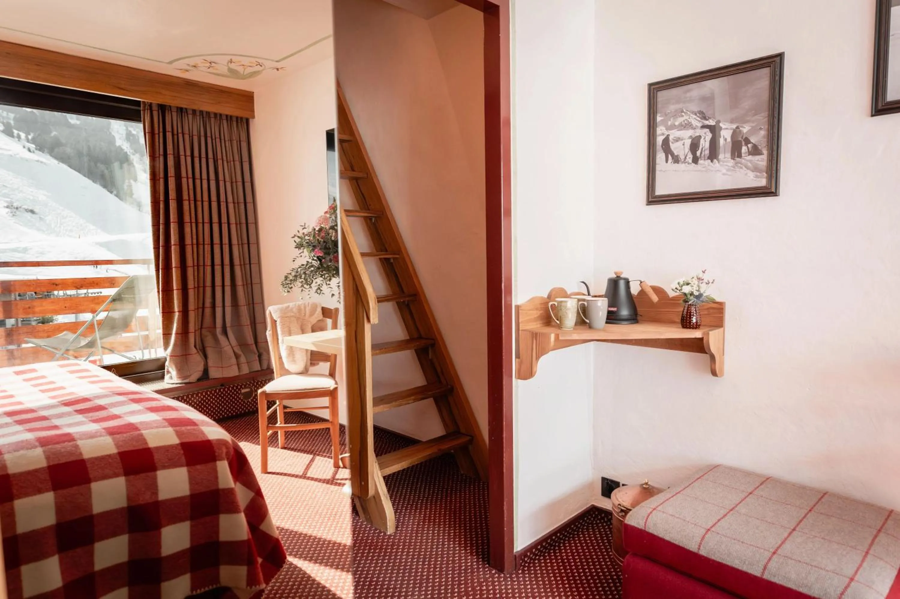 Bed in Hôtel Alpen Ruitor