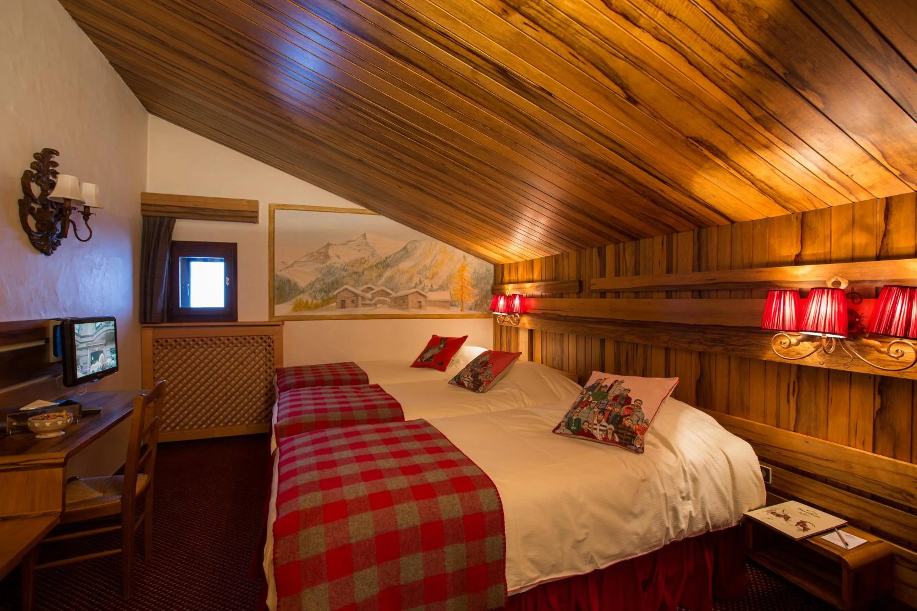 Bed in Hôtel Alpen Ruitor