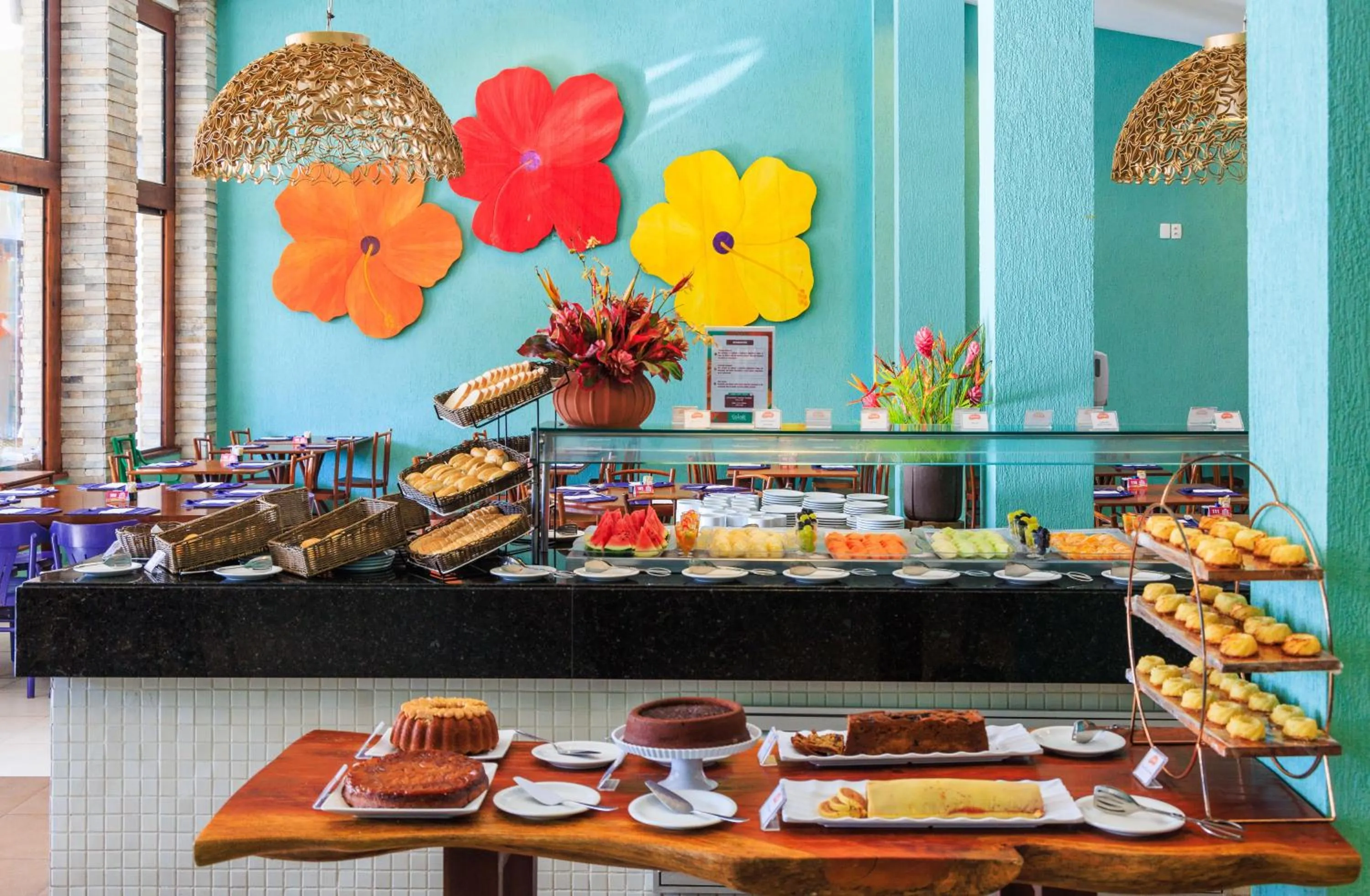 Buffet breakfast in Hotel Solar Porto de Galinhas