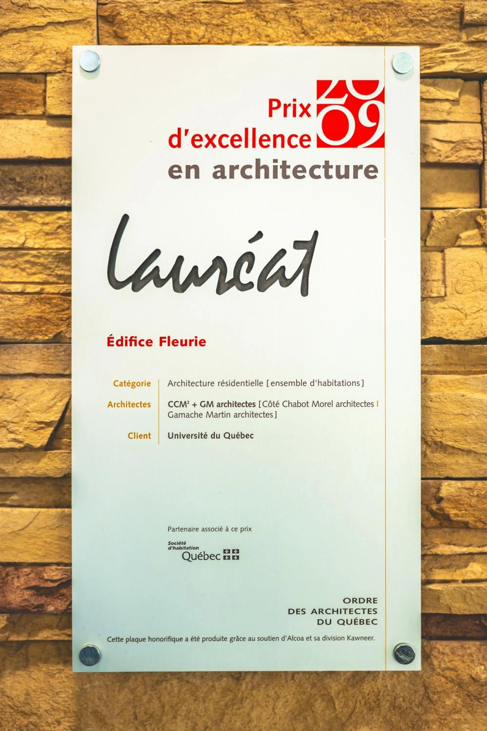 Certificate/Award in Résidences Université du Québec