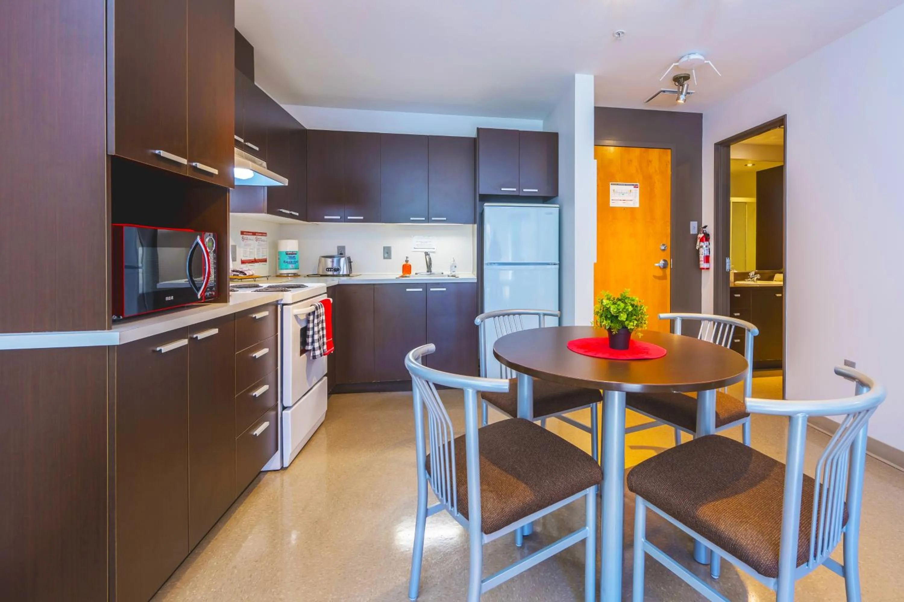 Kitchen or kitchenette in Résidences Université du Québec