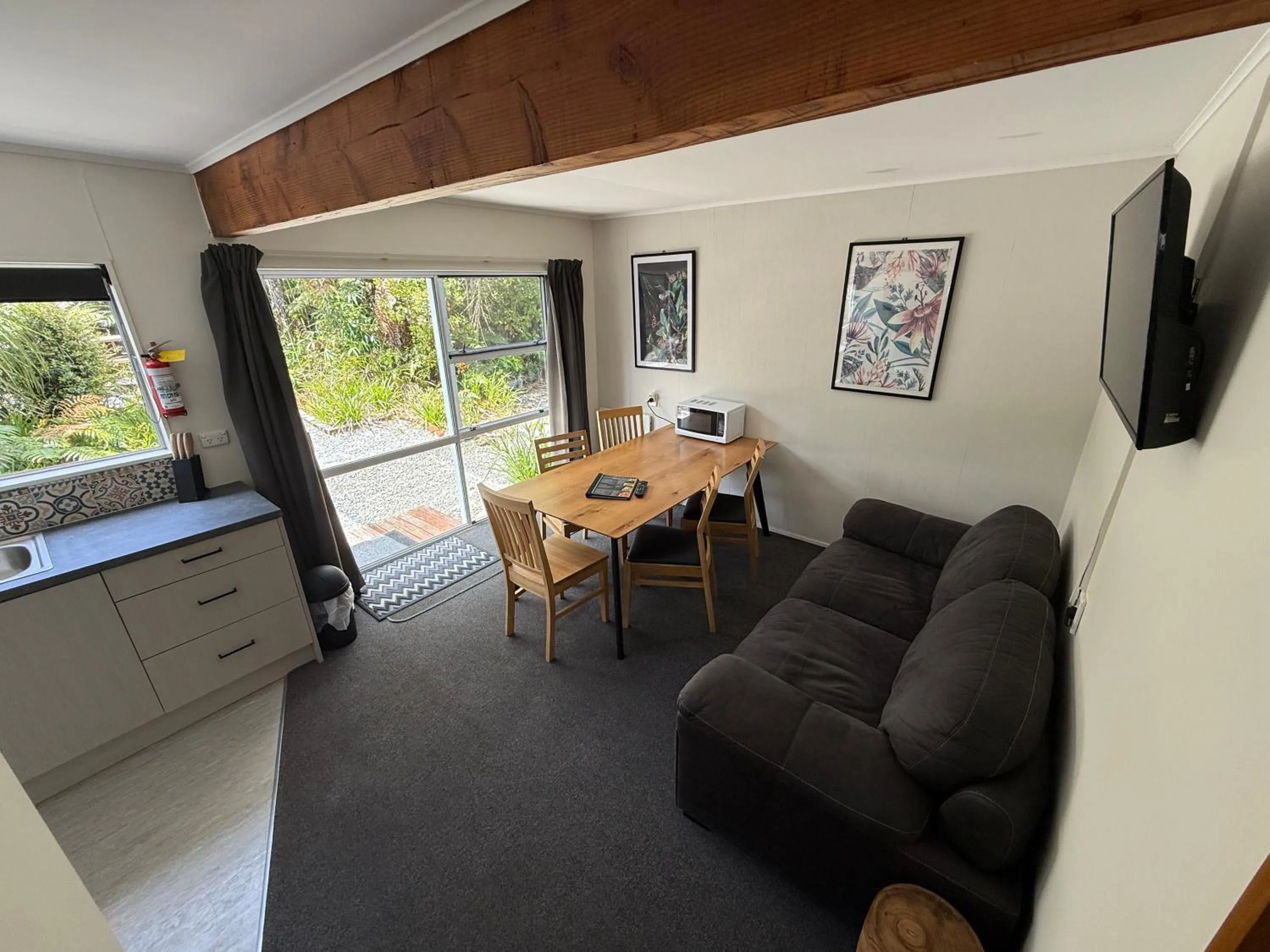 Living room in Paparoa Park Motel