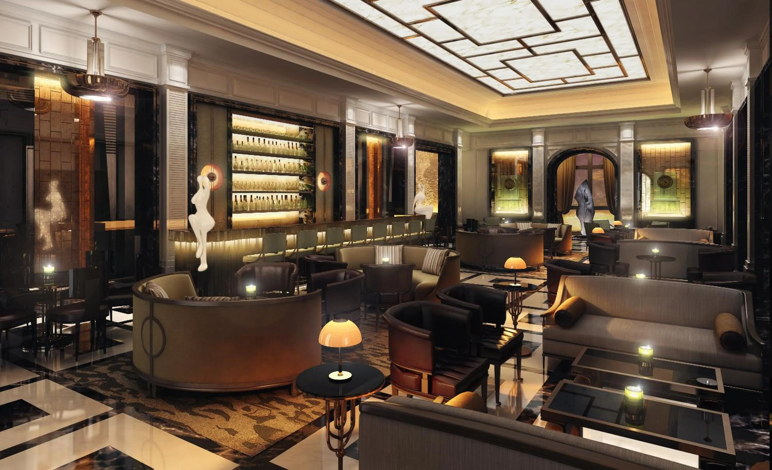 Lounge or bar in The Langham Haikou