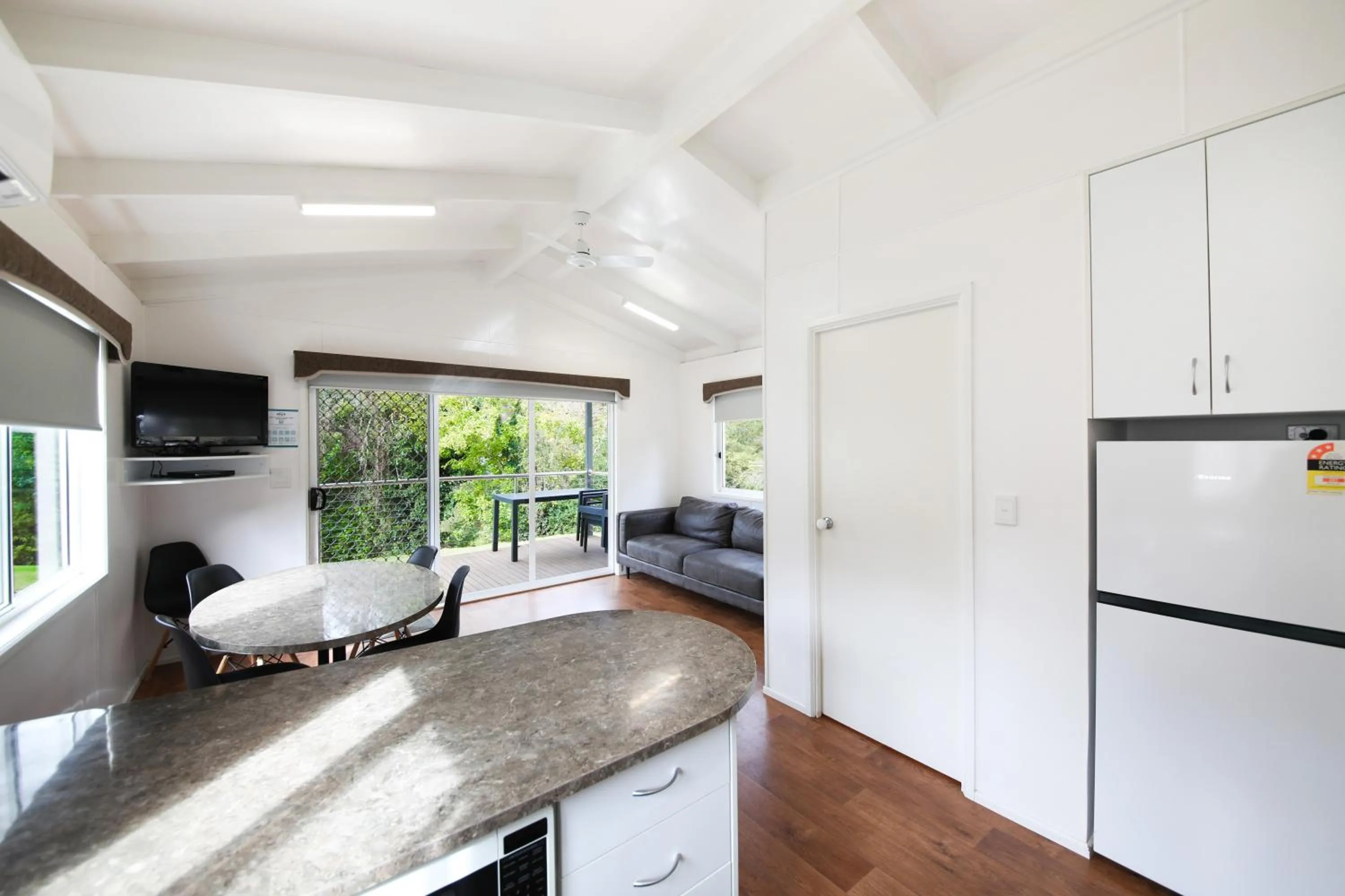 Dining area in Bright Riverside Holiday Park