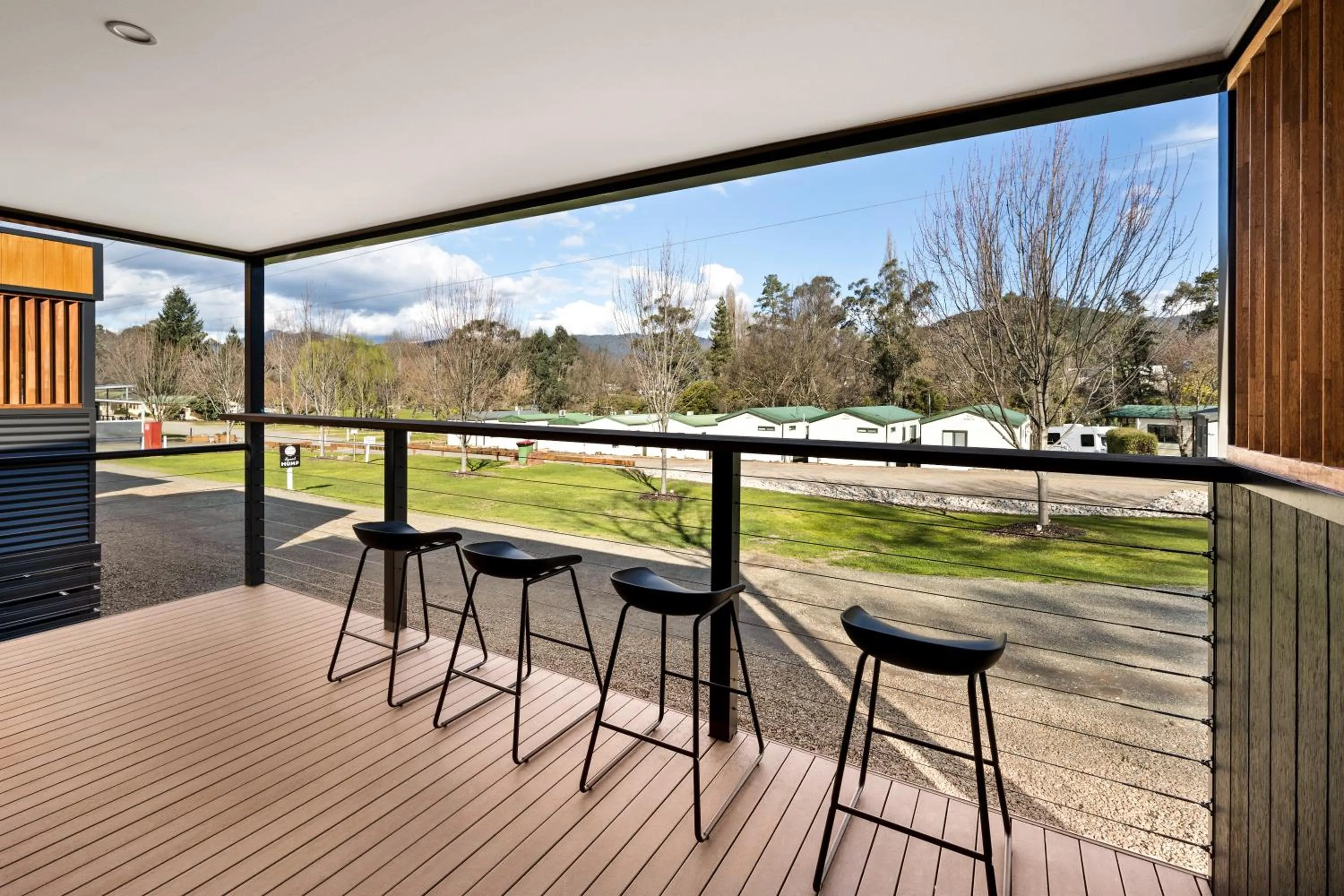 Balcony/Terrace in Bright Riverside Holiday Park