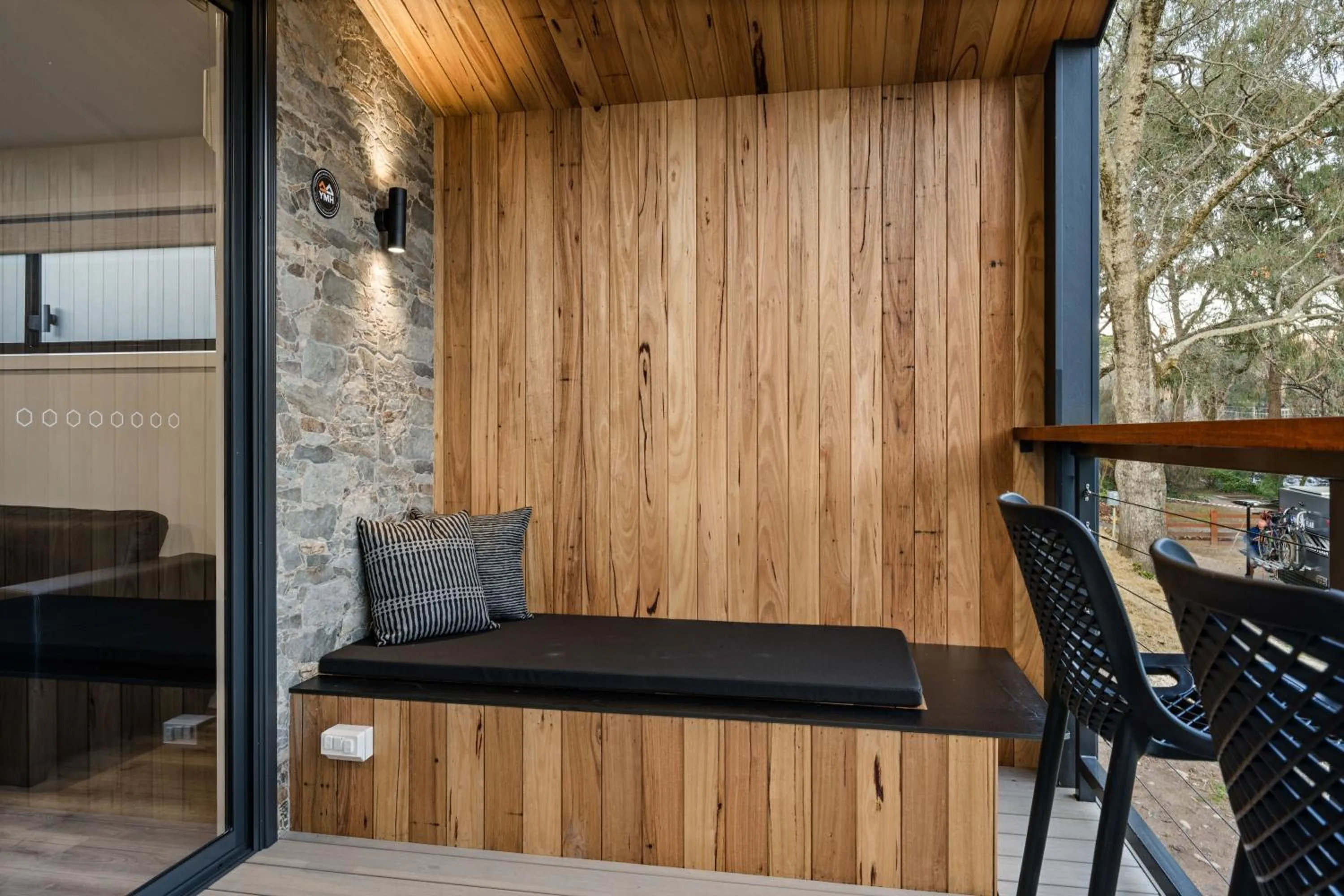 Balcony/Terrace in Bright Riverside Holiday Park